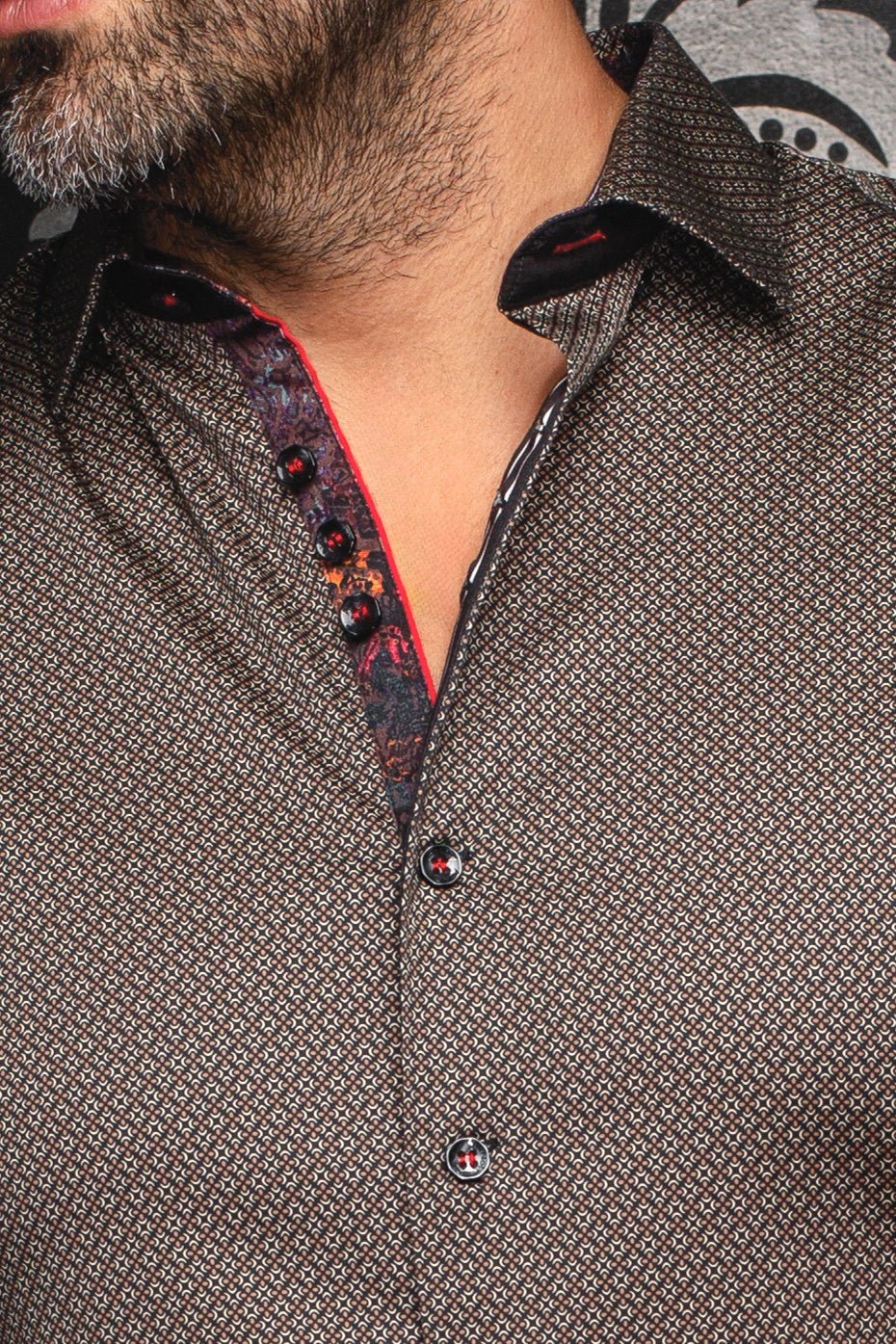 CHEMISE | BANGALORE, Black Beige - AU NOIR