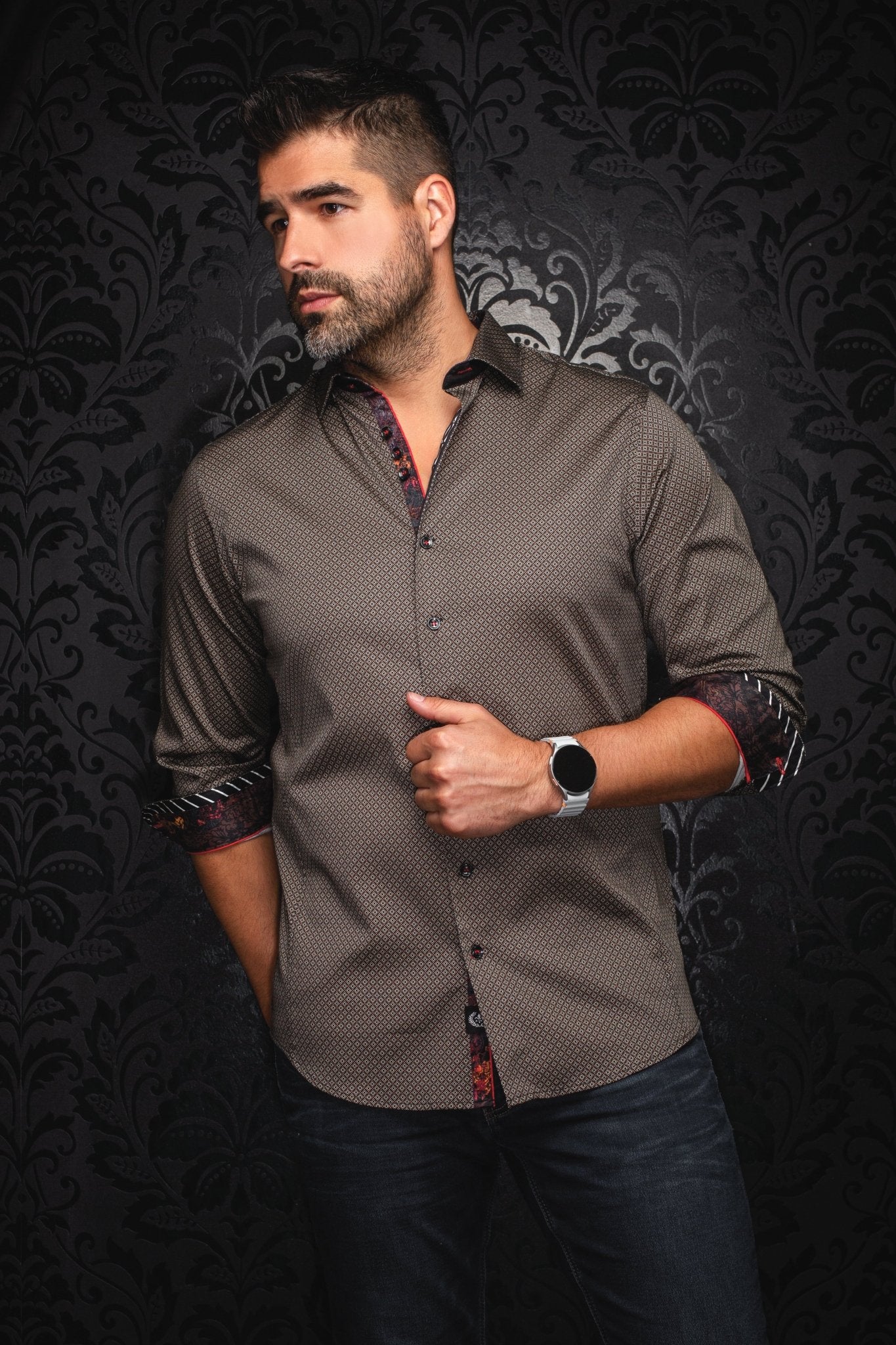 CHEMISE | BANGALORE, Black Beige - AU NOIR