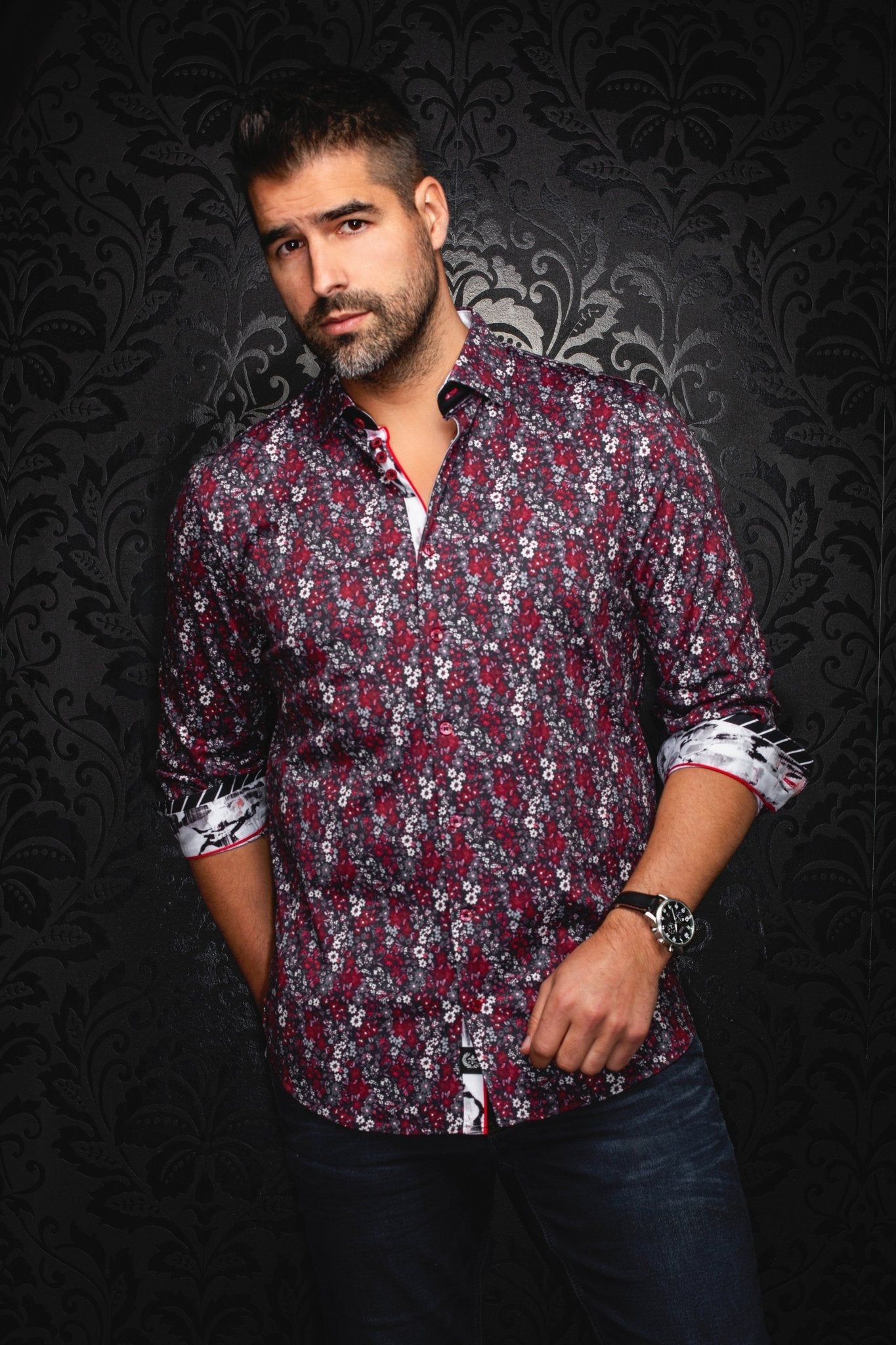 CHEMISE | BLOOM, Red - AU NOIR