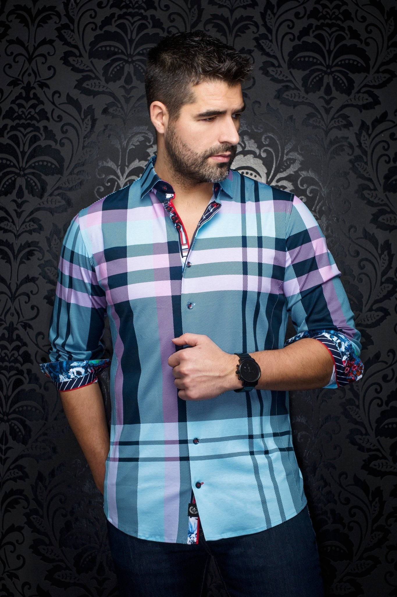 CHEMISE | BRAHMS, Light Blue - AU NOIR