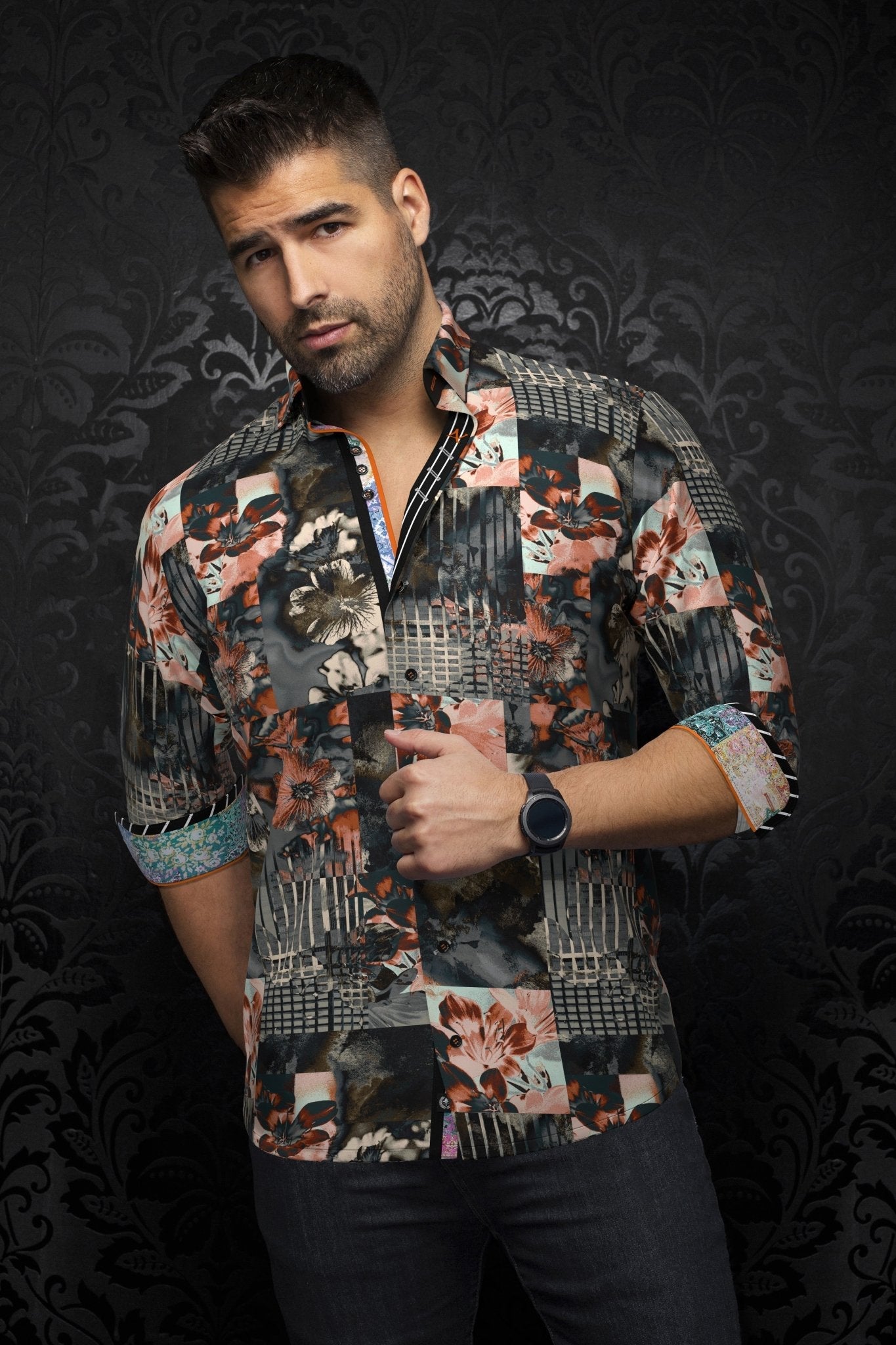 CHEMISE | BRENTANO, Grey - AU NOIR