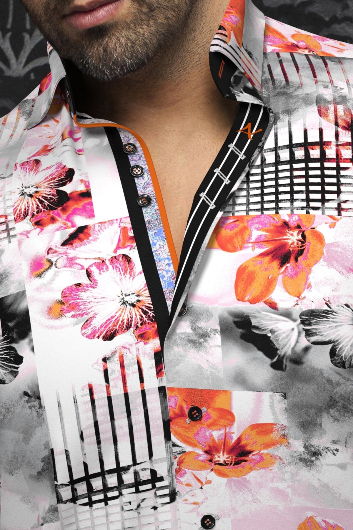CHEMISE | BRENTANO, Orange Pink - AU NOIR