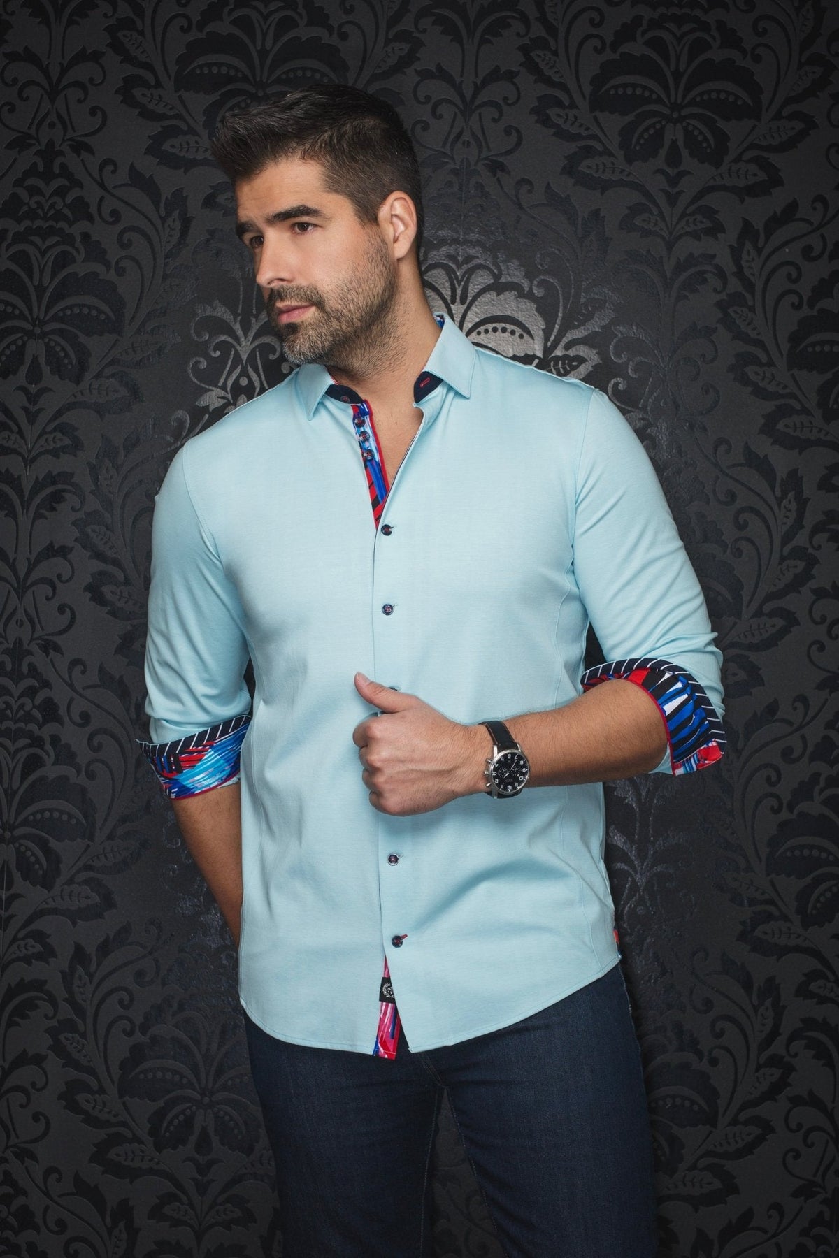 CHEMISE | CAPAZZA, Turquoise - AU NOIR