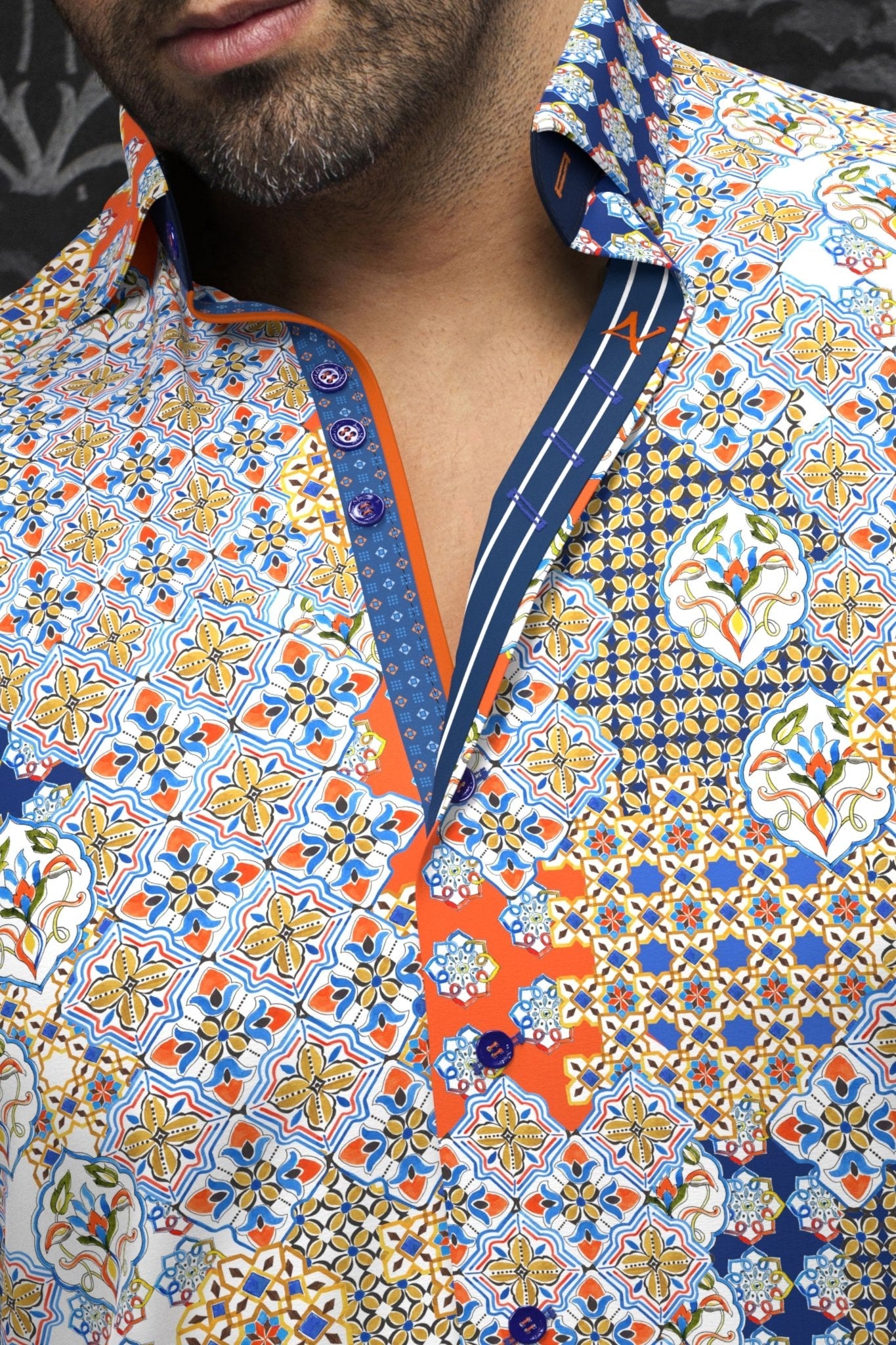 CHEMISE | CARLSON, Orange - AU NOIR