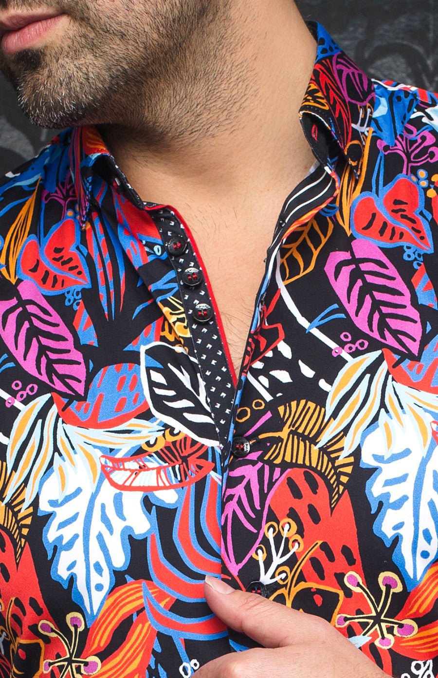 Chemise | CENTURION, black multi - AU NOIR