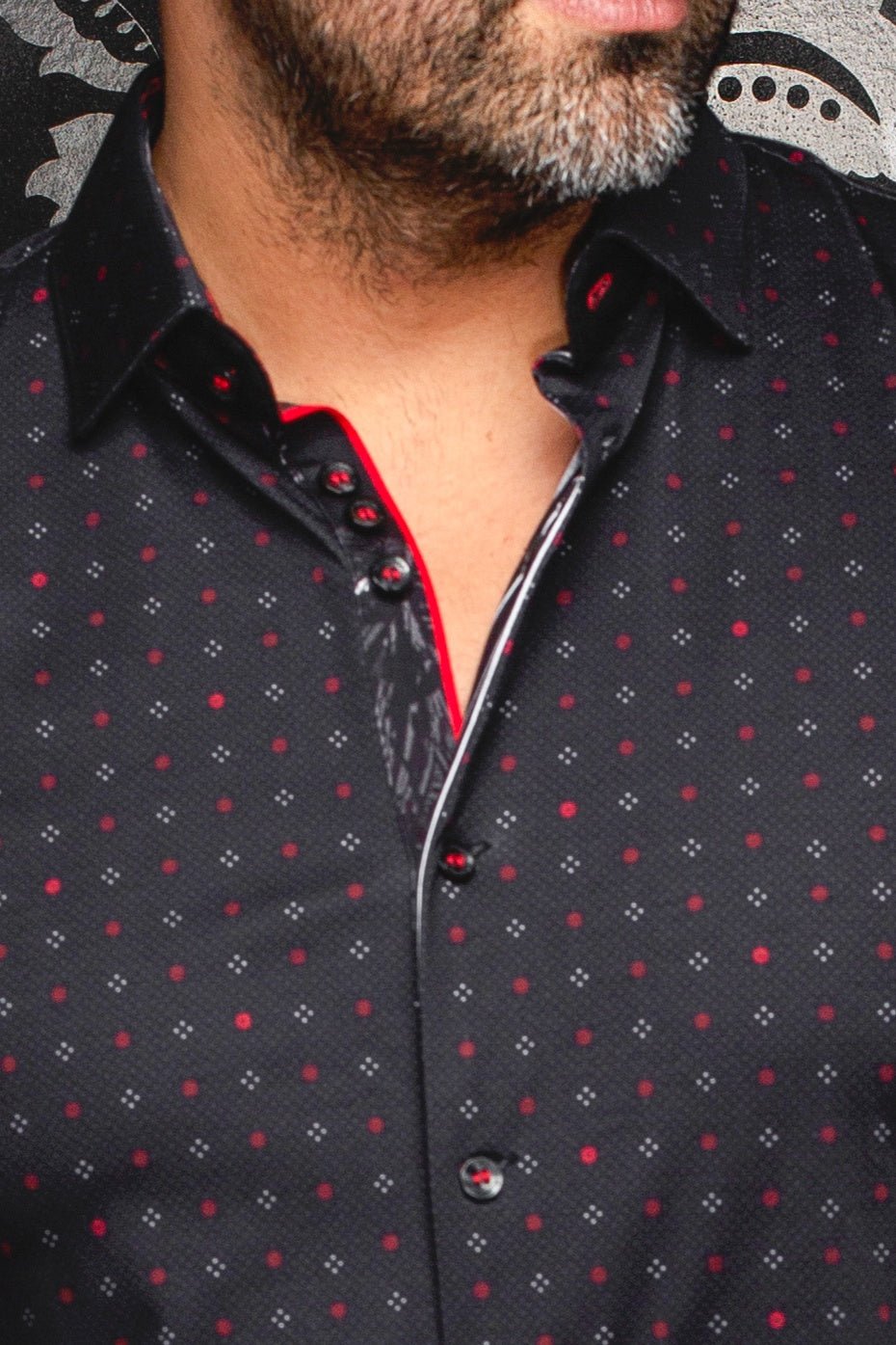 CHEMISE | CLYDE, Black Red - AU NOIR