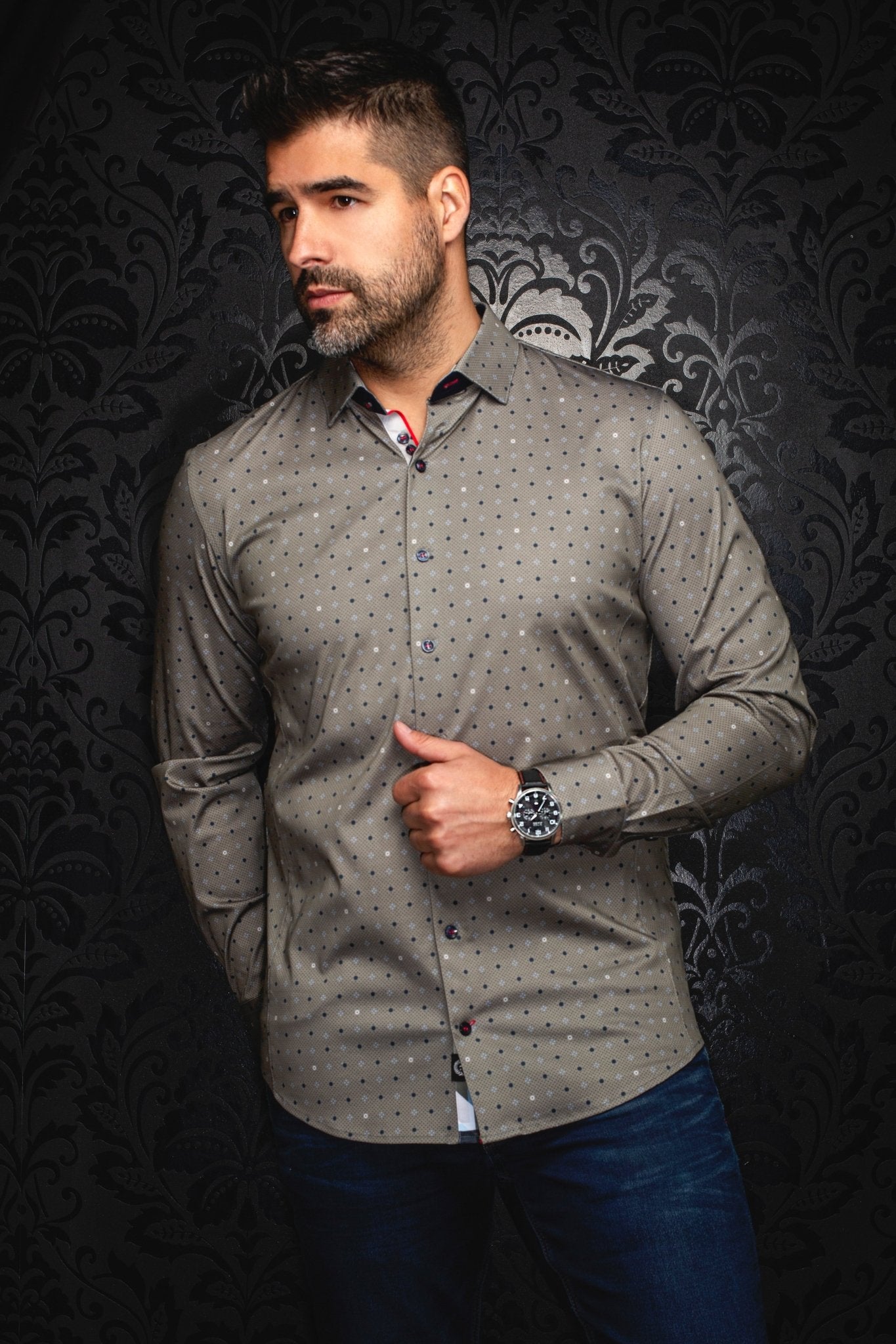 CHEMISE | CLYDE, Olive - AU NOIR