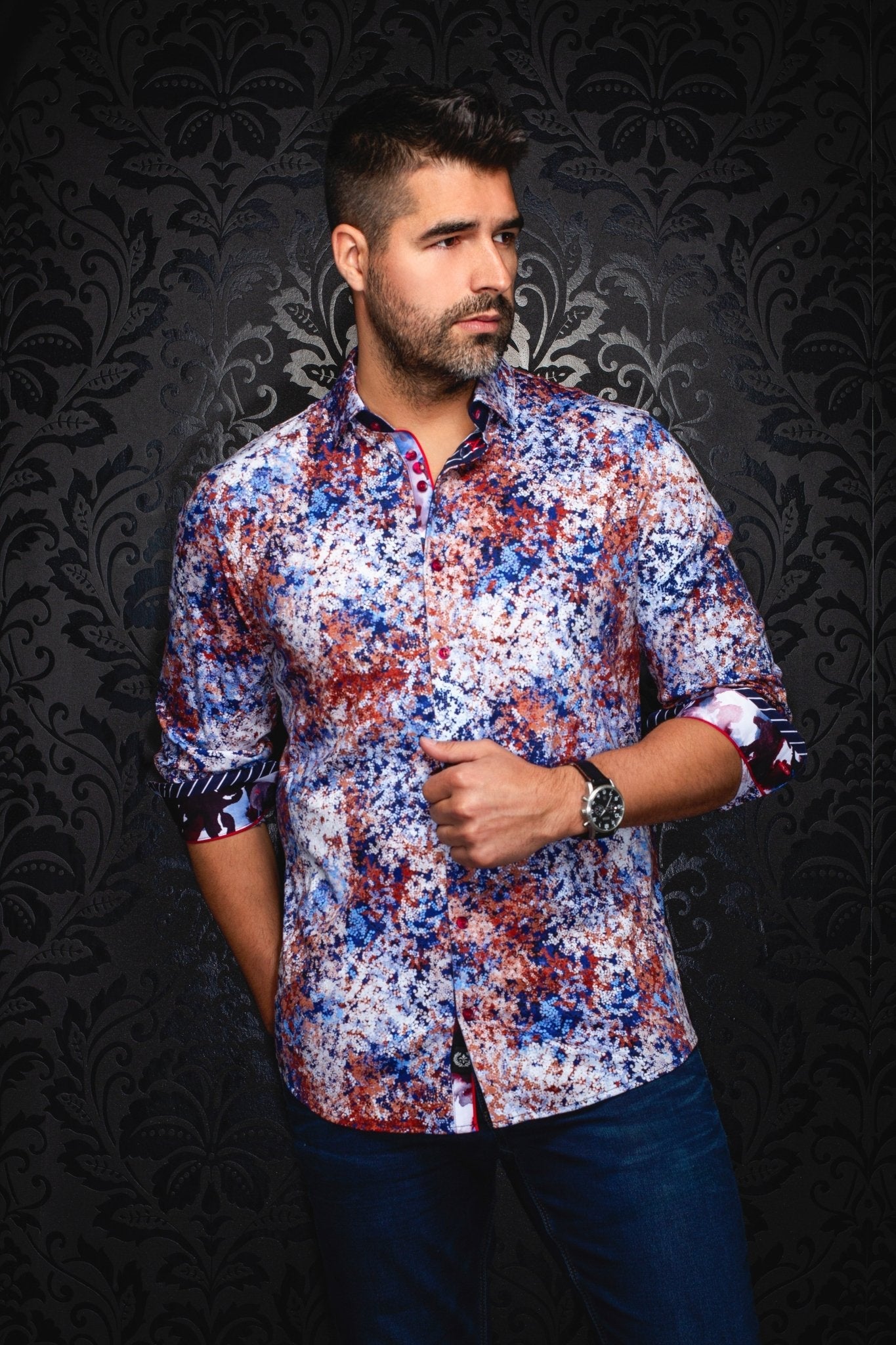 CHEMISE | CONFETTI, Rust Blue - AU NOIR