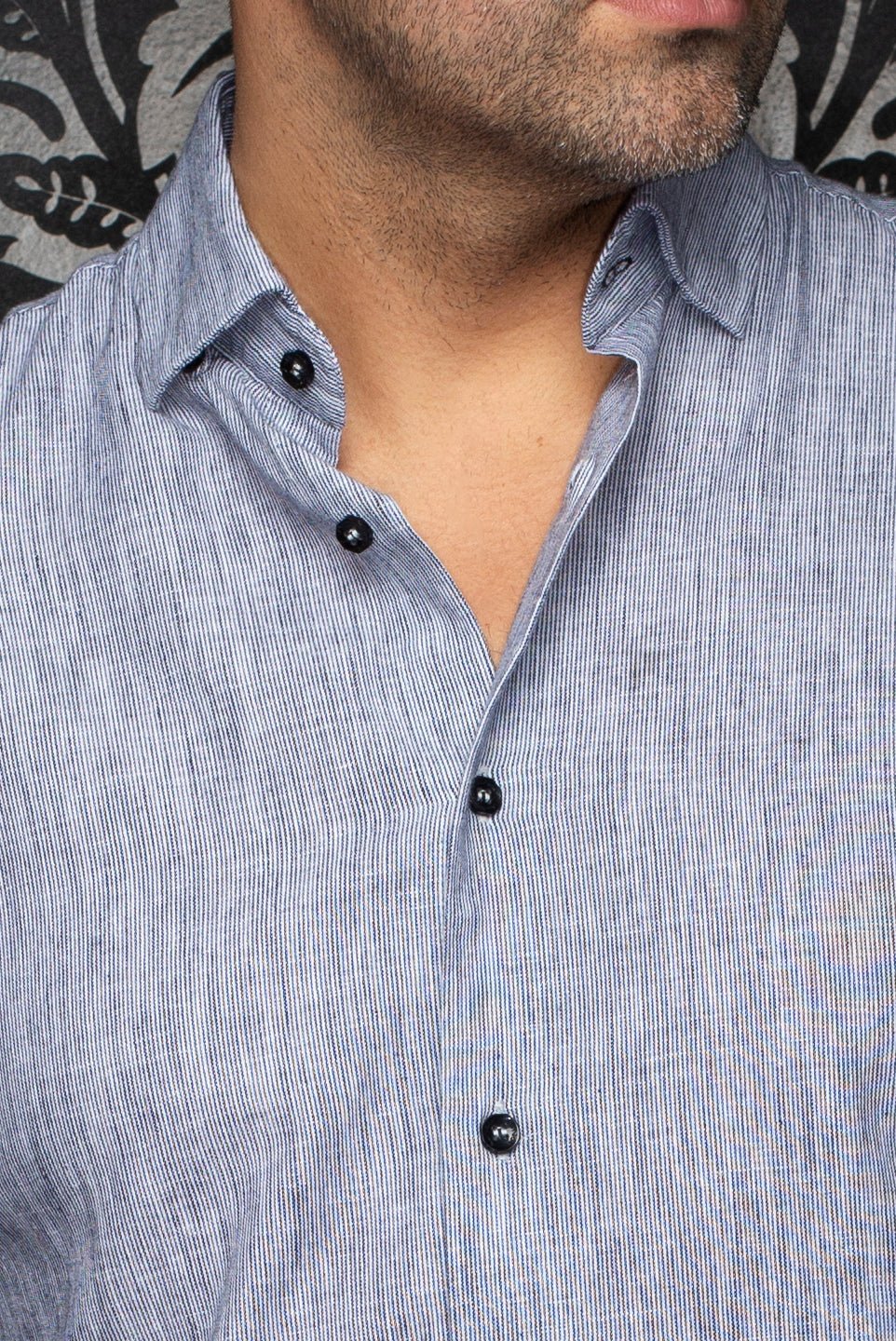 CHEMISE EN LIN | GERE, Black - AU NOIR