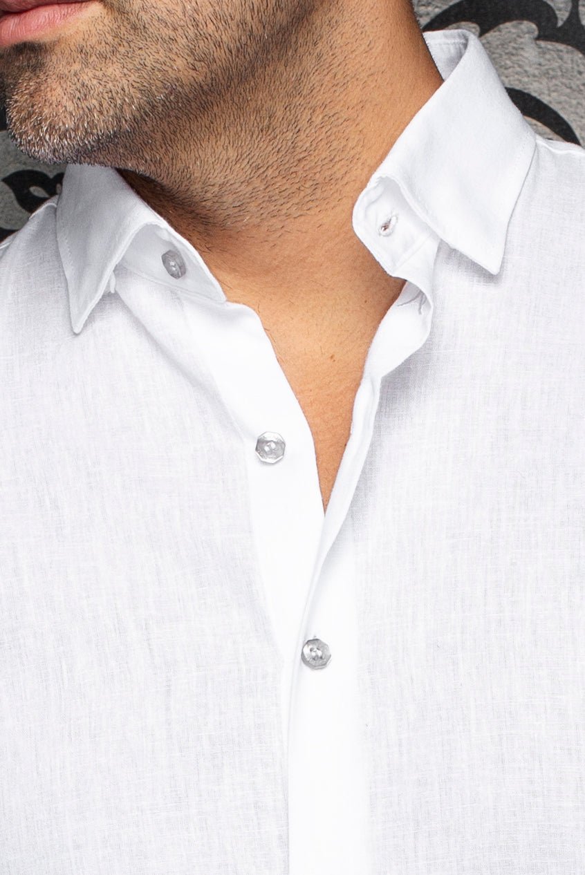 CHEMISE EN LIN | HUMPHREY, White - AU NOIR