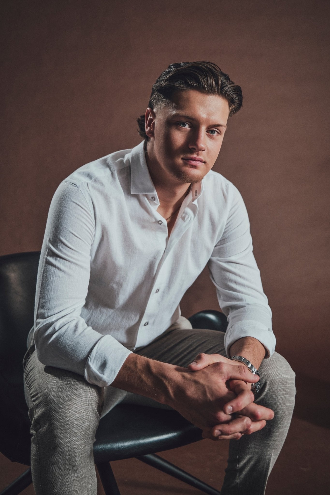 CHEMISE EN LIN | HUMPHREY, White - AU NOIR