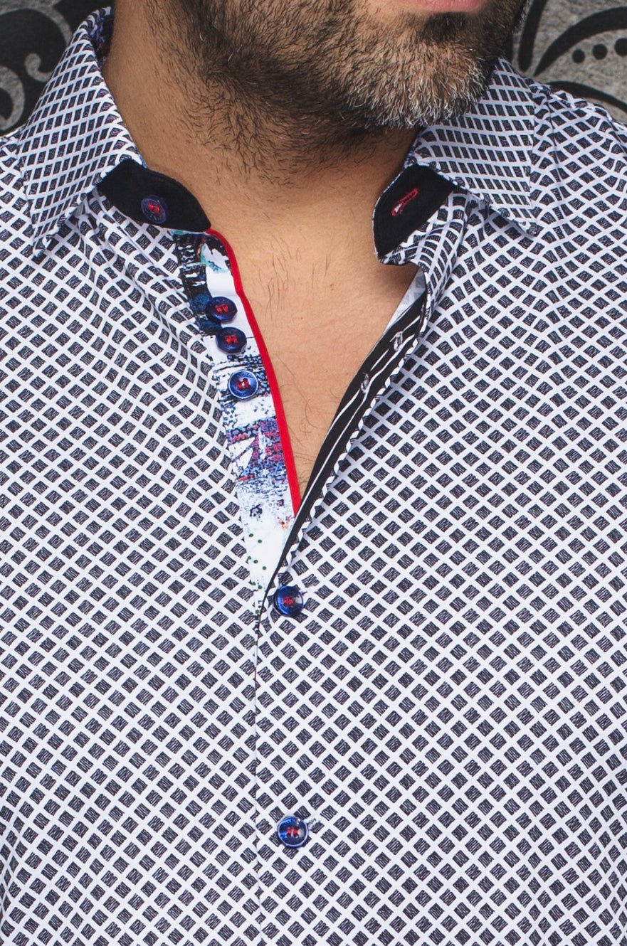 CHEMISE | FIERO, White Black - AU NOIR