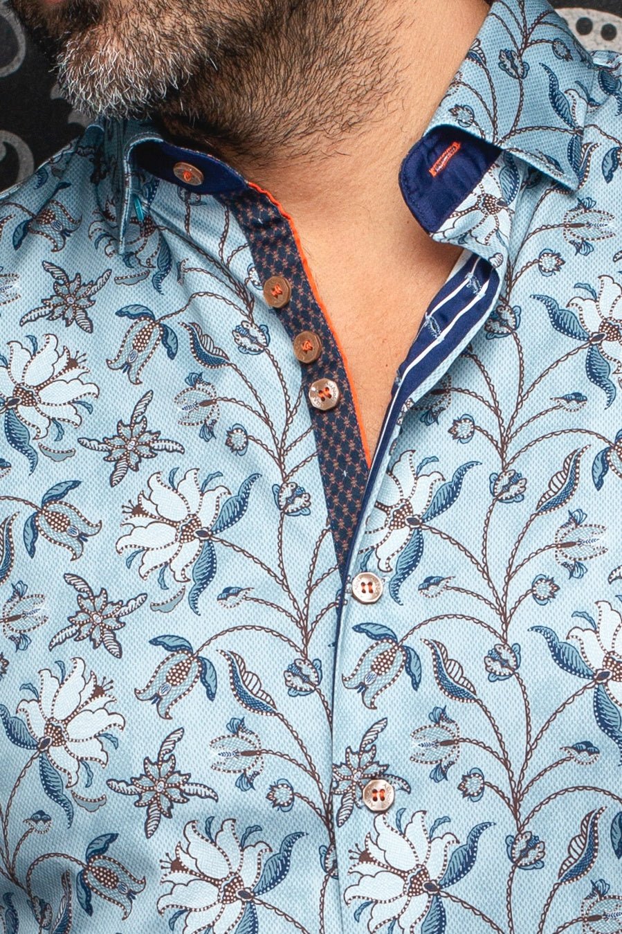 CHEMISE | HARRINGTON, Steel Blue - AU NOIR