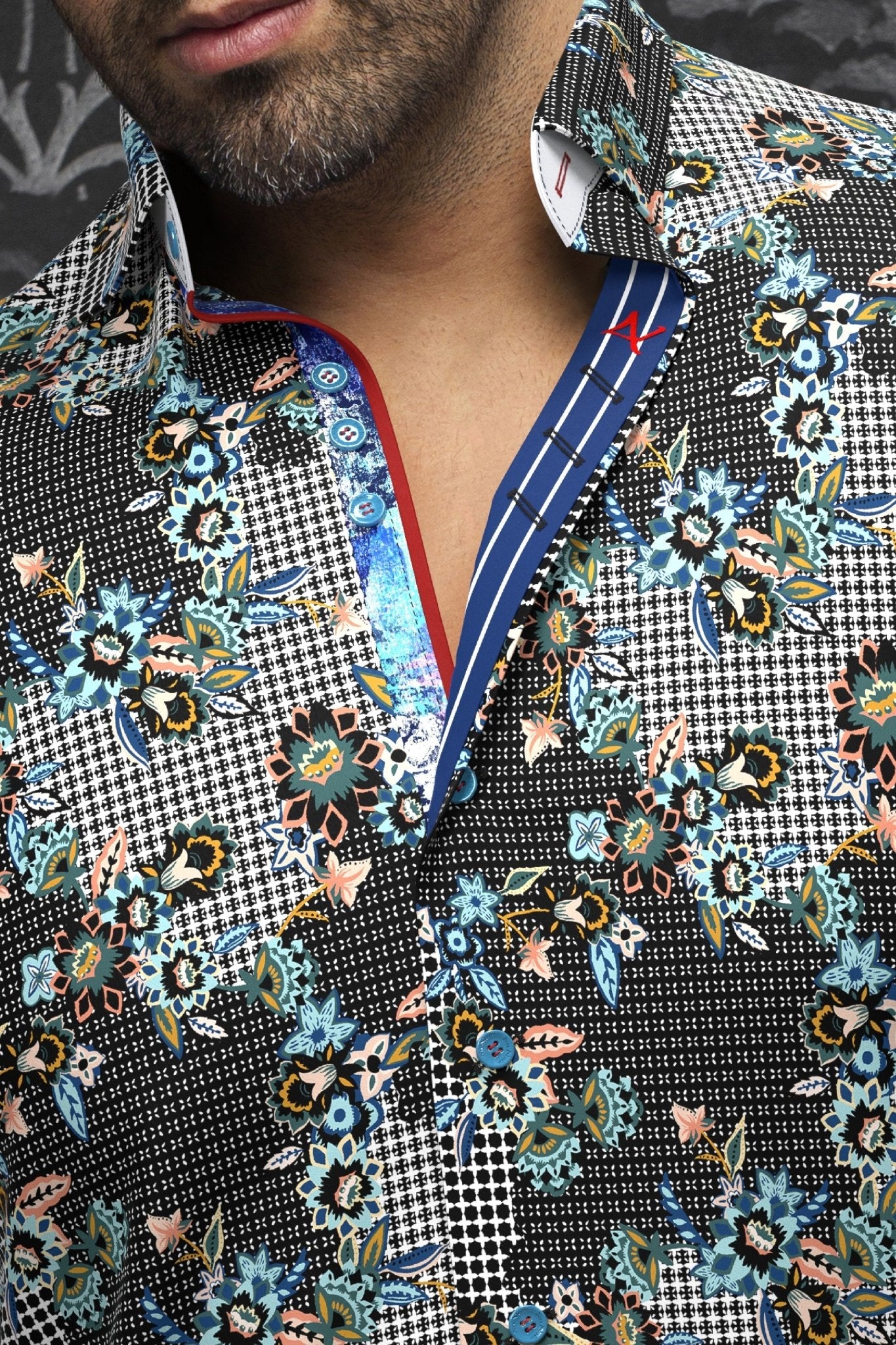 CHEMISE | LINERO, Black Teal - AU NOIR