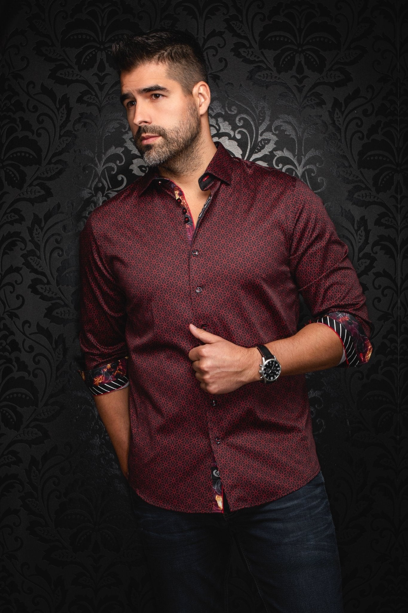CHEMISE | NELUMBO, Red - AU NOIR
