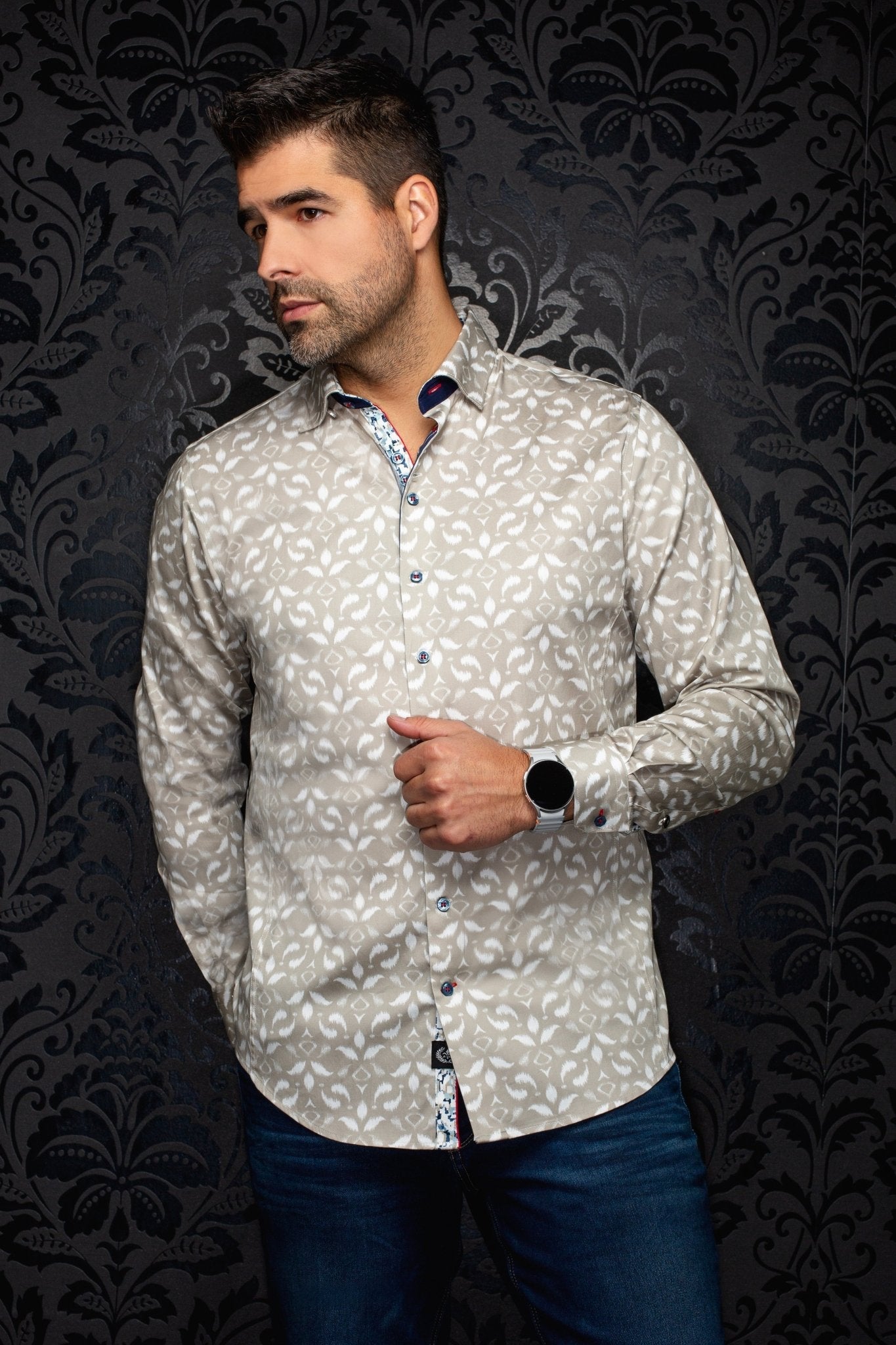 CHEMISE | PELOSA, Stone - AU NOIR