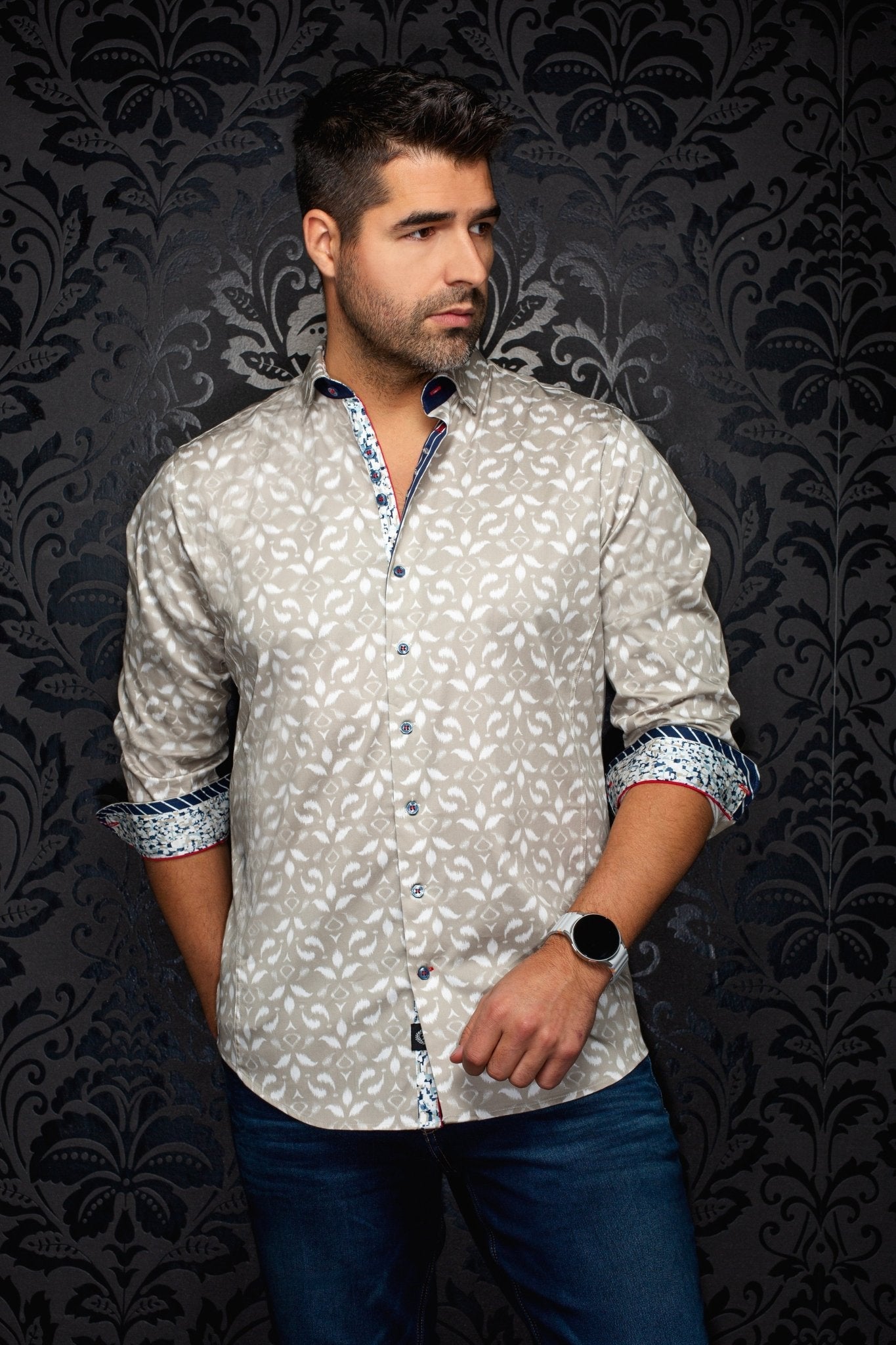 CHEMISE | PELOSA, Stone - AU NOIR