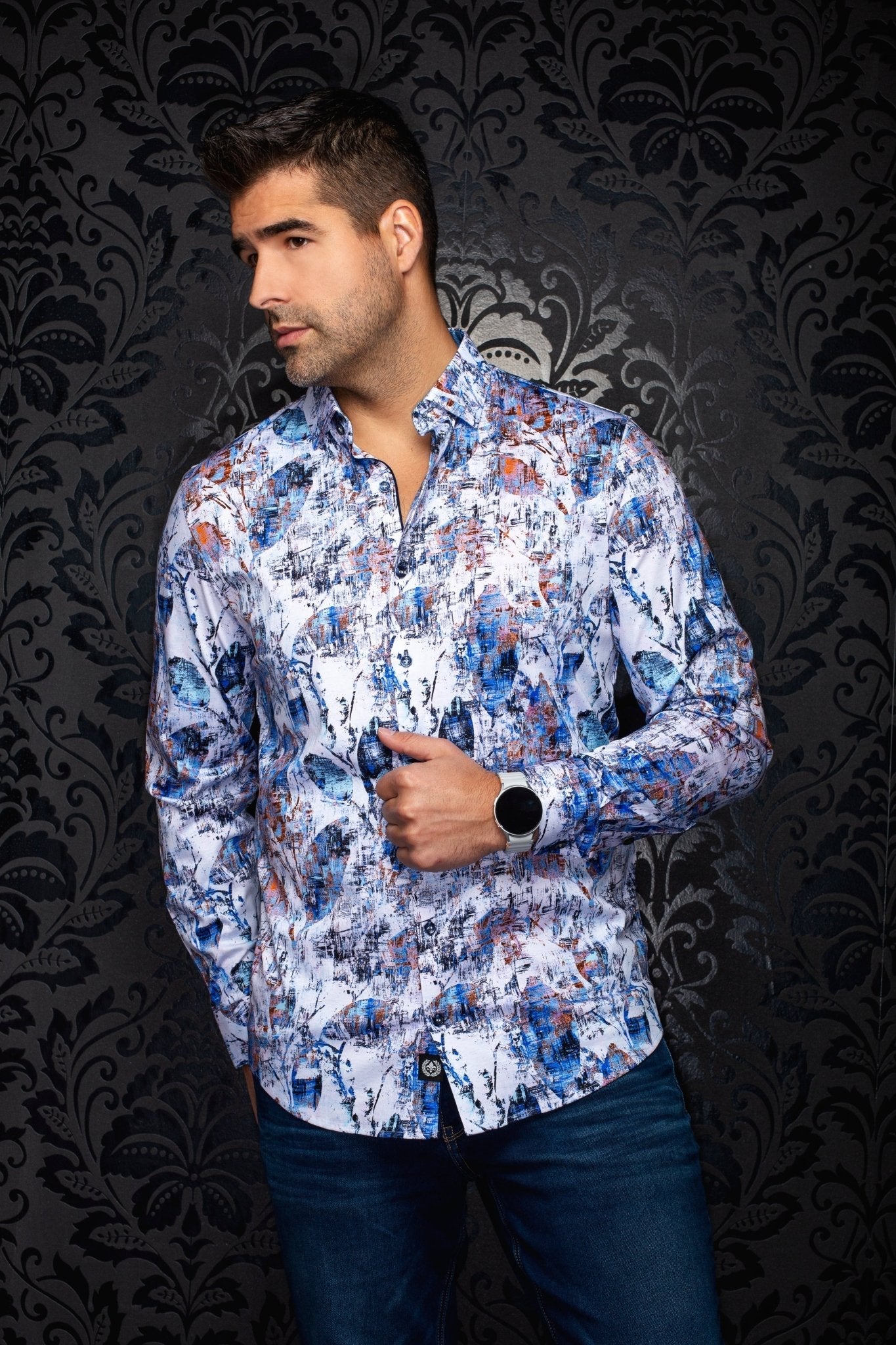 CHEMISE | RAY, White Multi - AU NOIR
