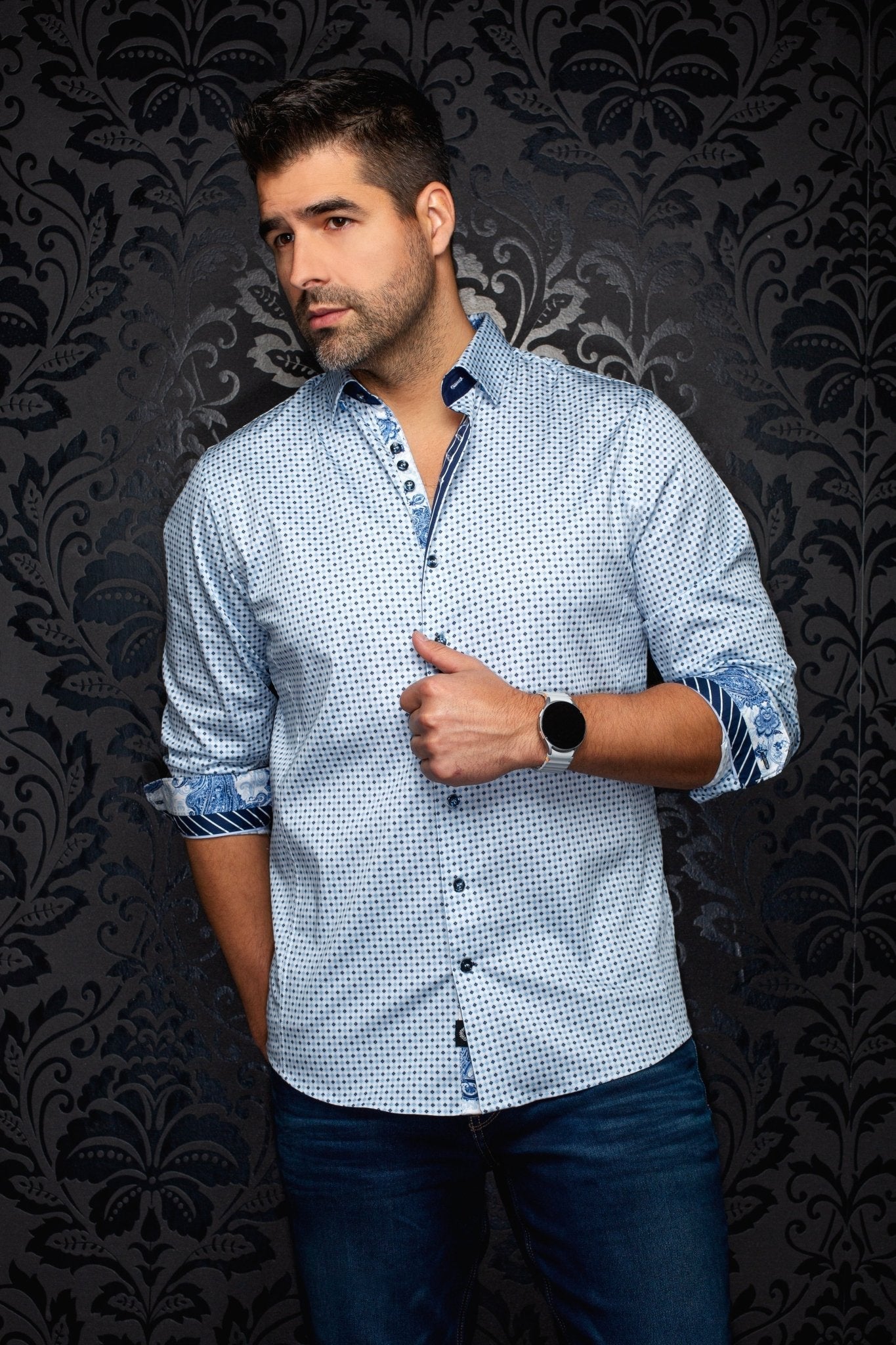 CHEMISE | SABAH, Blue - AU NOIR