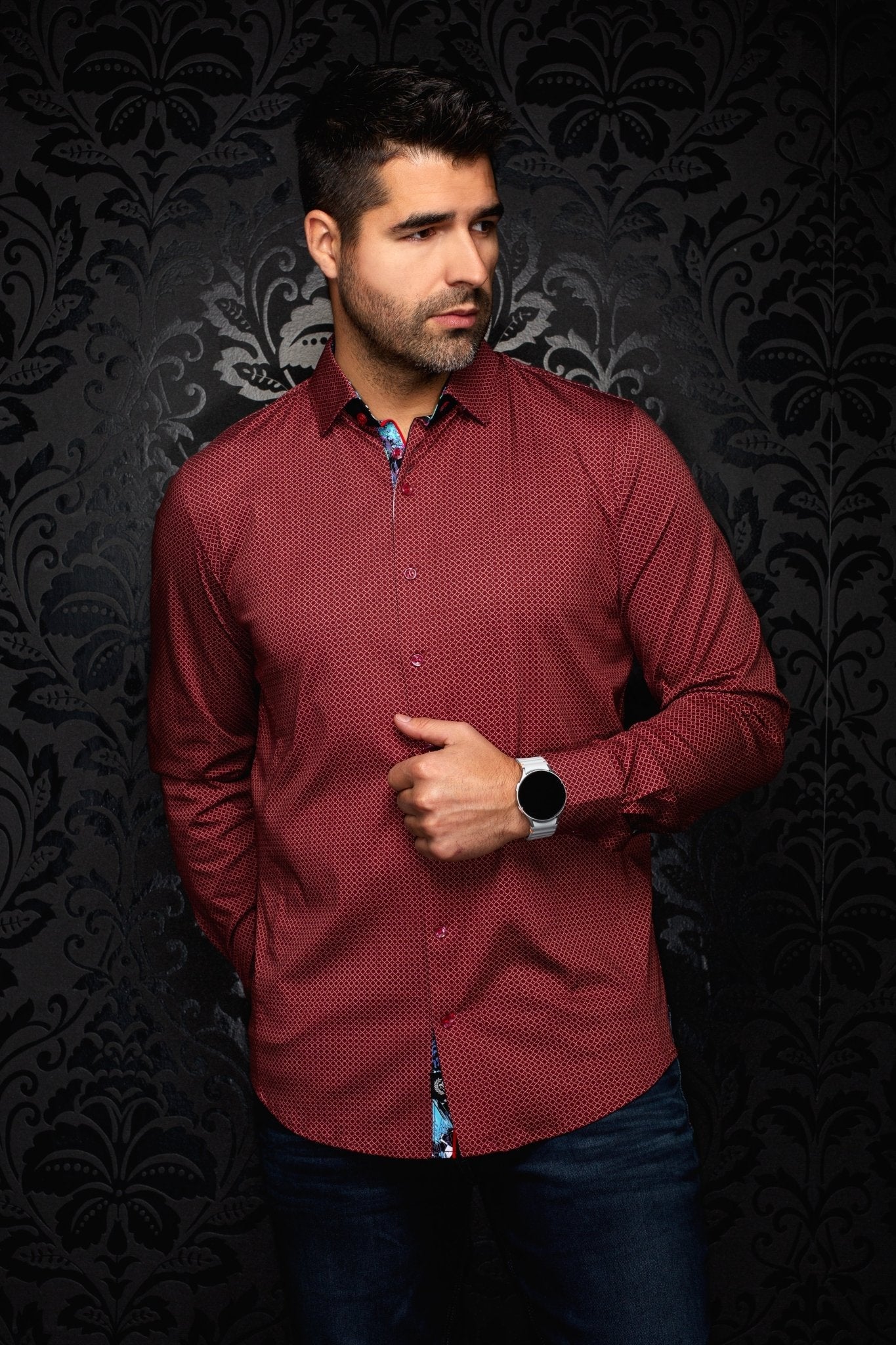 CHEMISE | SUNDANCE, Burgundy - AU NOIR