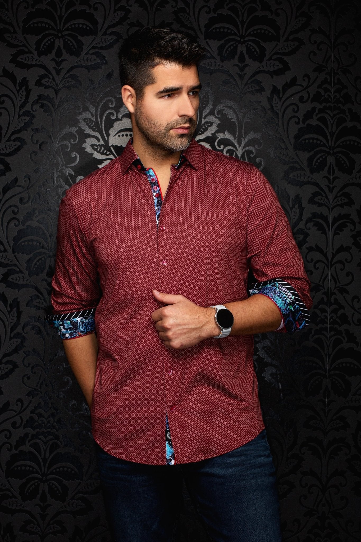 CHEMISE | SUNDANCE, Burgundy - AU NOIR