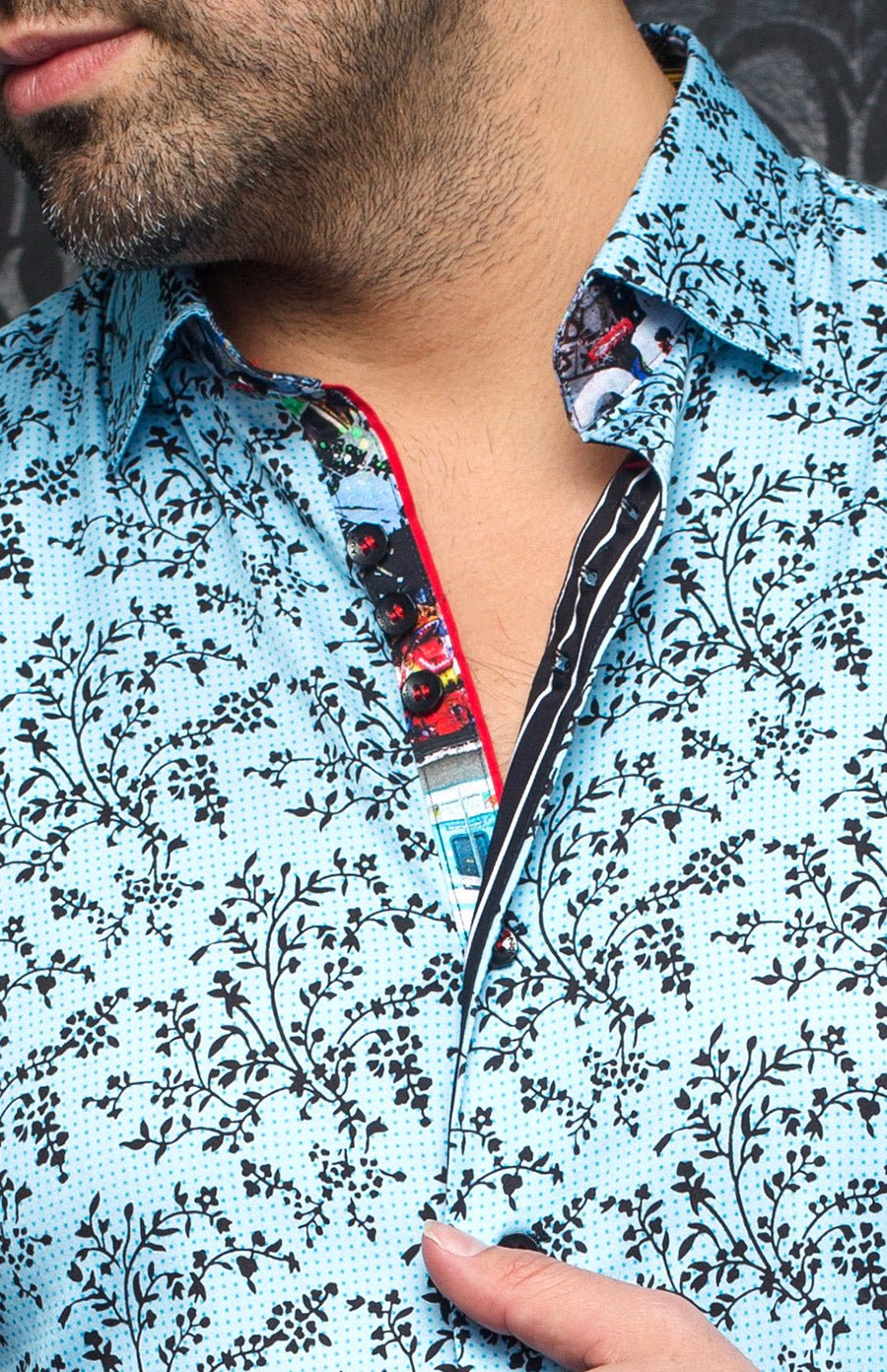 Chemise - VICTOR, Turquoise - AU NOIR