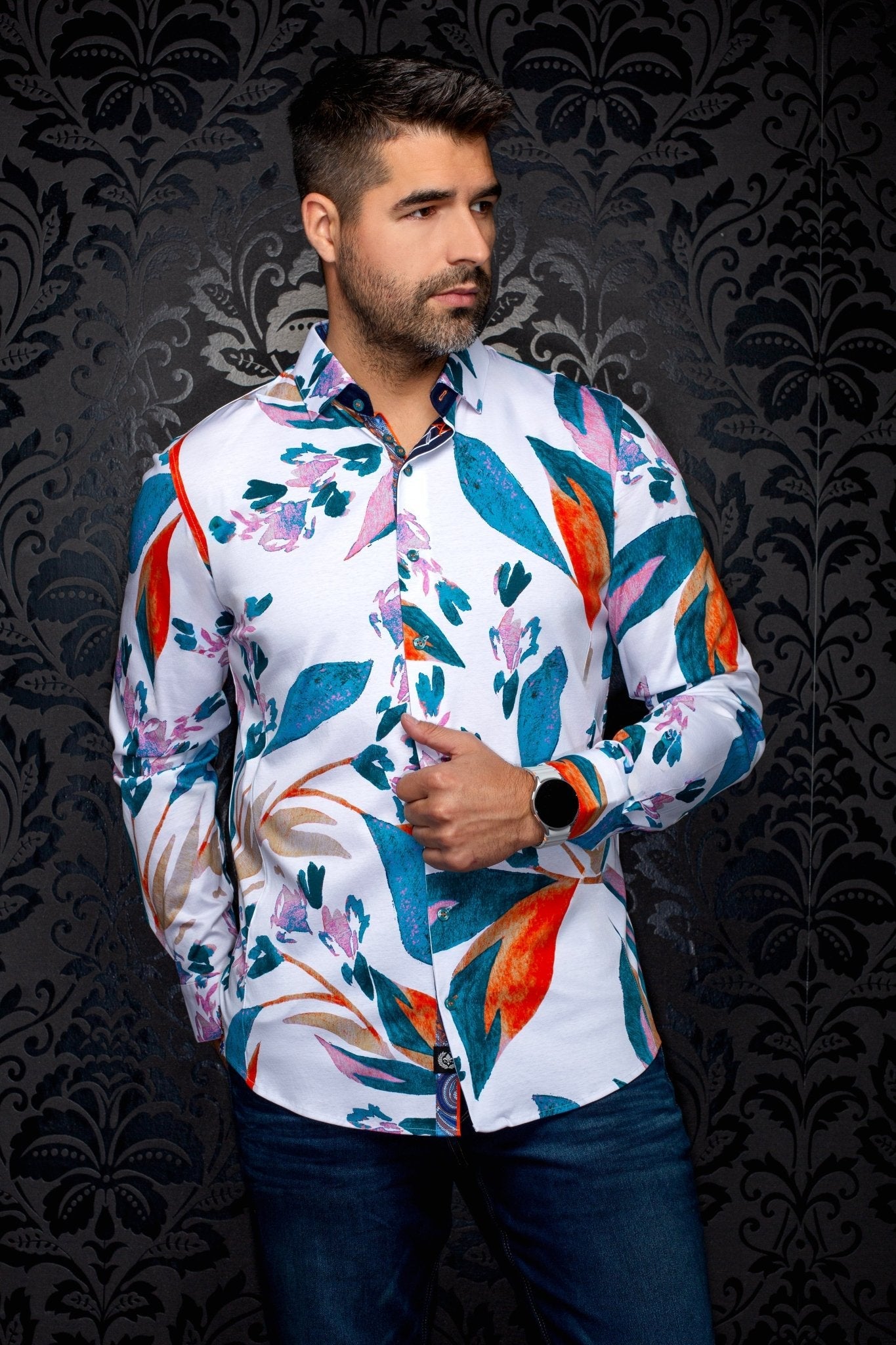 CHEMISE | VINEHAVEN, White Teal - AU NOIR