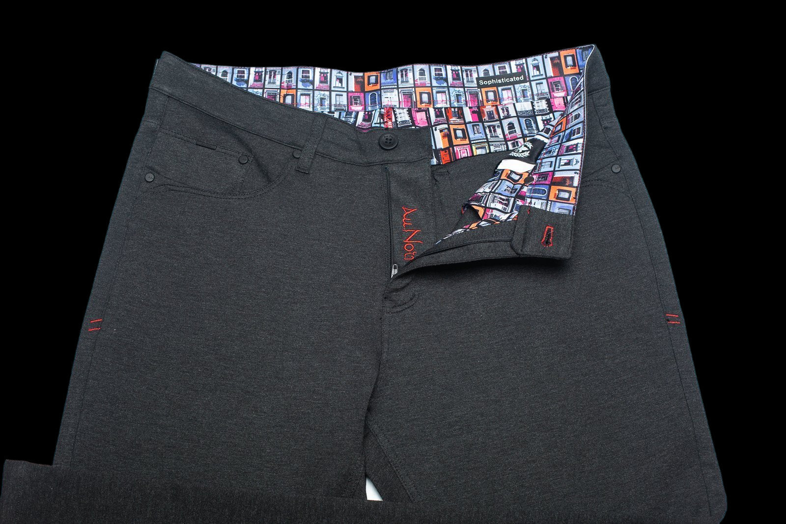 Dressy Stretch Pant - Winchester Charcoal - AUNOIR