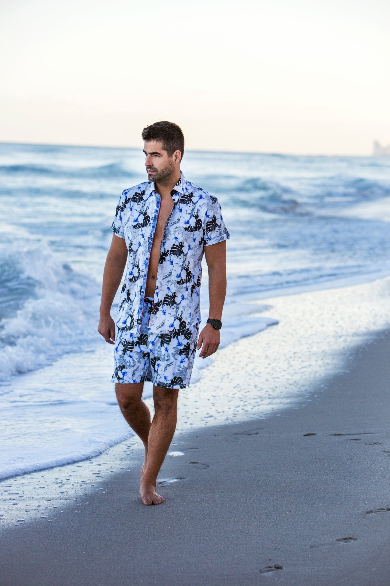 MAILLOT DE BAIN | DEPATIE, White Blue - AU NOIR