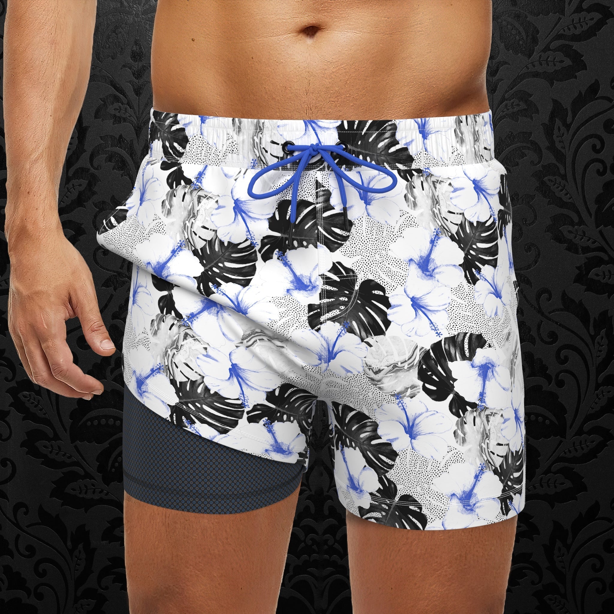 MAILLOT DE BAIN | DEPATIE, White Blue - AU NOIR