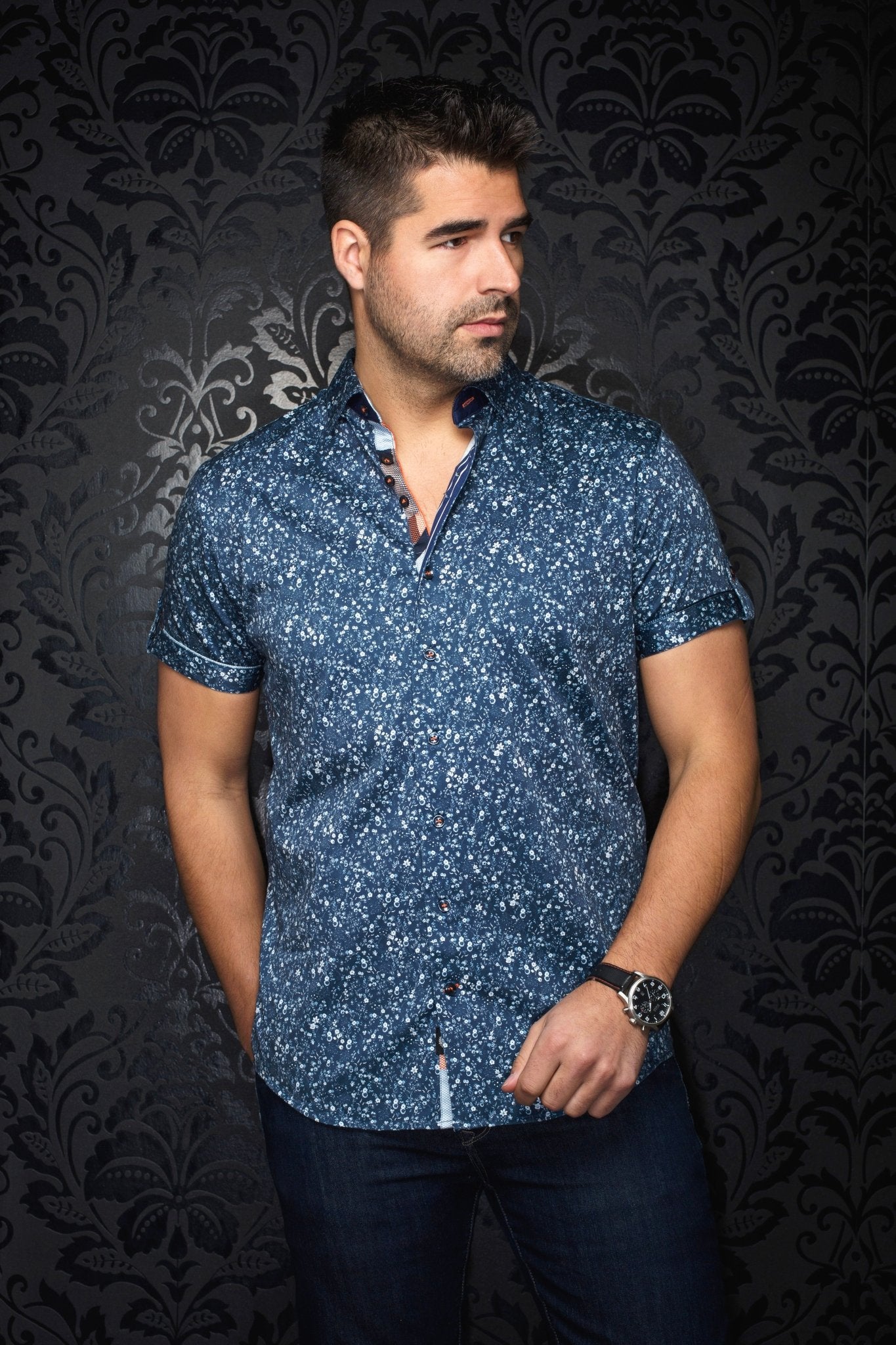 Manches Courtes | ALFIERI, Navy - AU NOIR