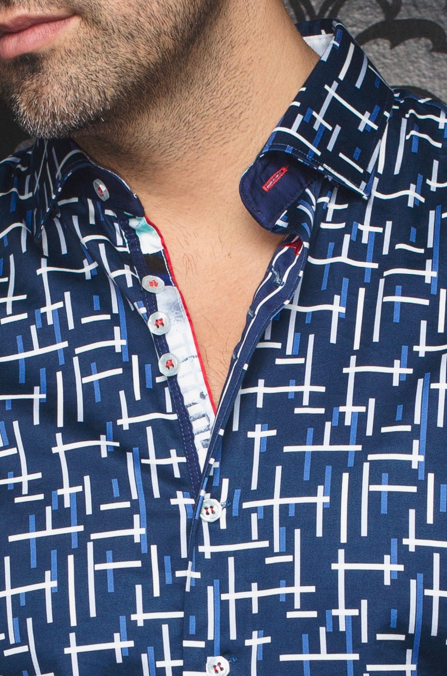 Manches Courtes | COLTON, Navy Blue - AU NOIR