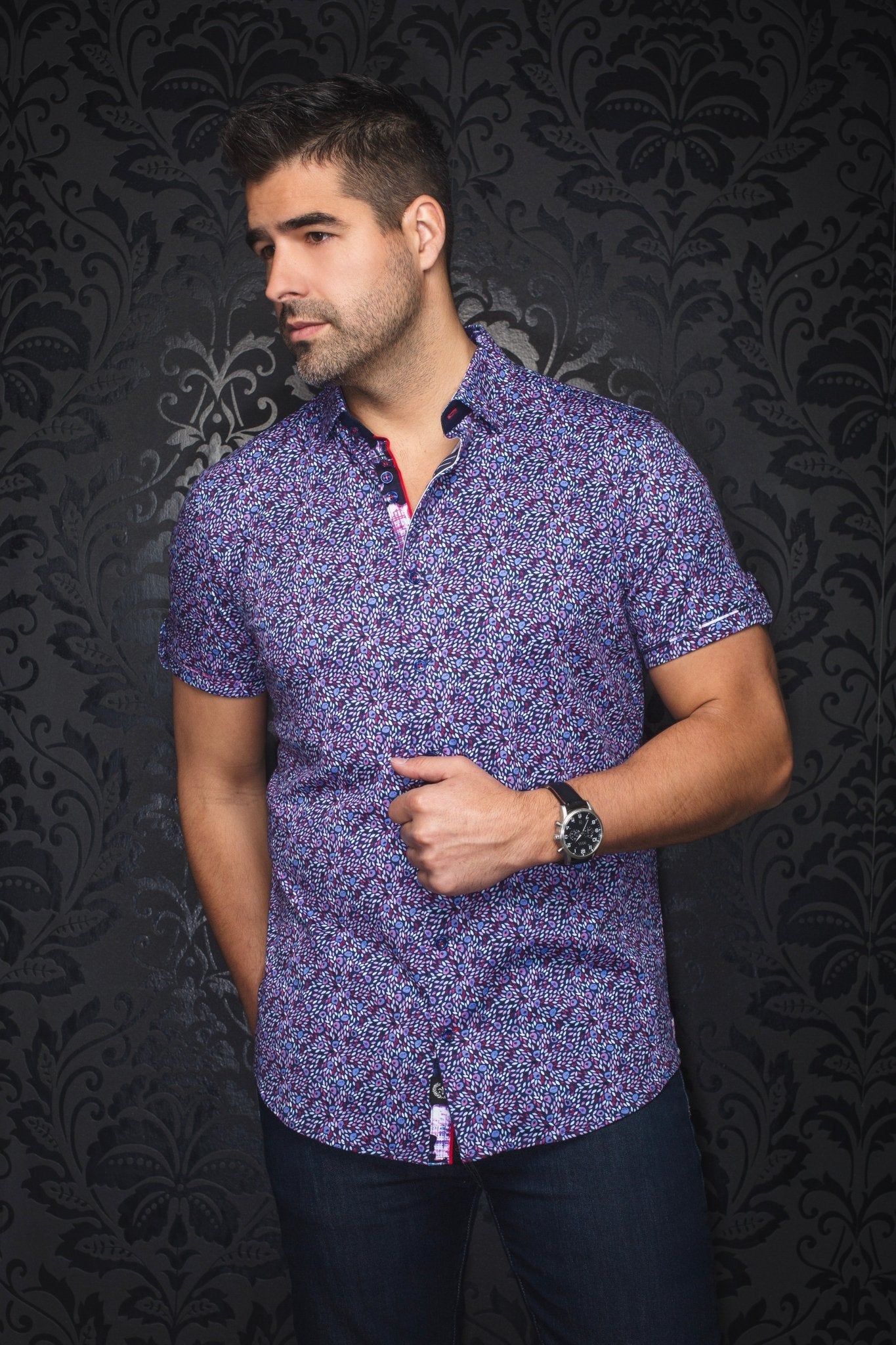 MANCHES COURTES EXTENSIBLE | ELTON, Purple - AU NOIR