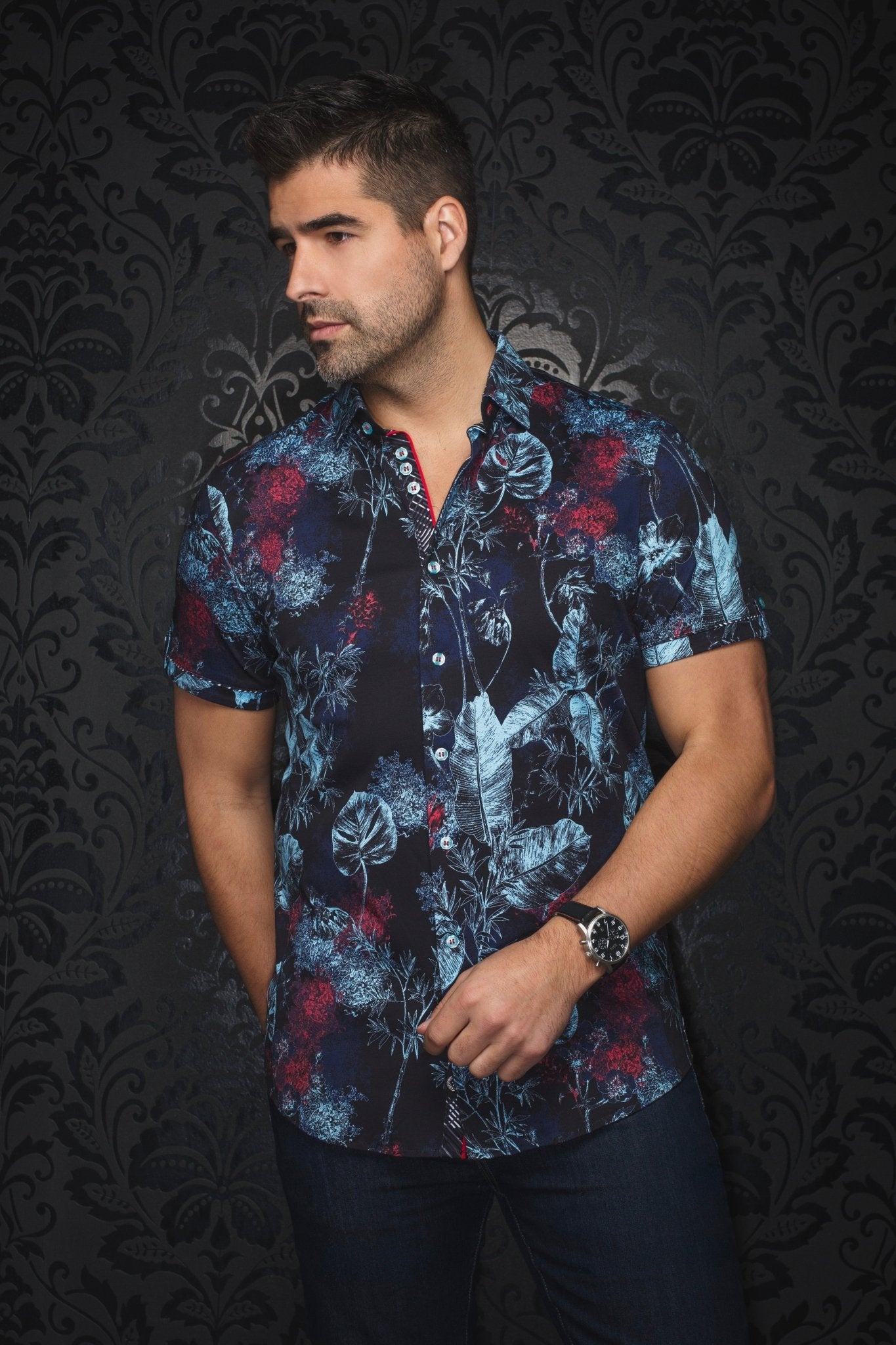 MANCHES COURTES EXTENSIBLE | MARENGO, Black Turquoise - AU NOIR