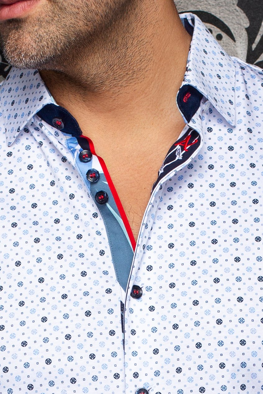 MANCHES COURTES EXTENSIBLE | PATMOS, White Light Blue - AU NOIR