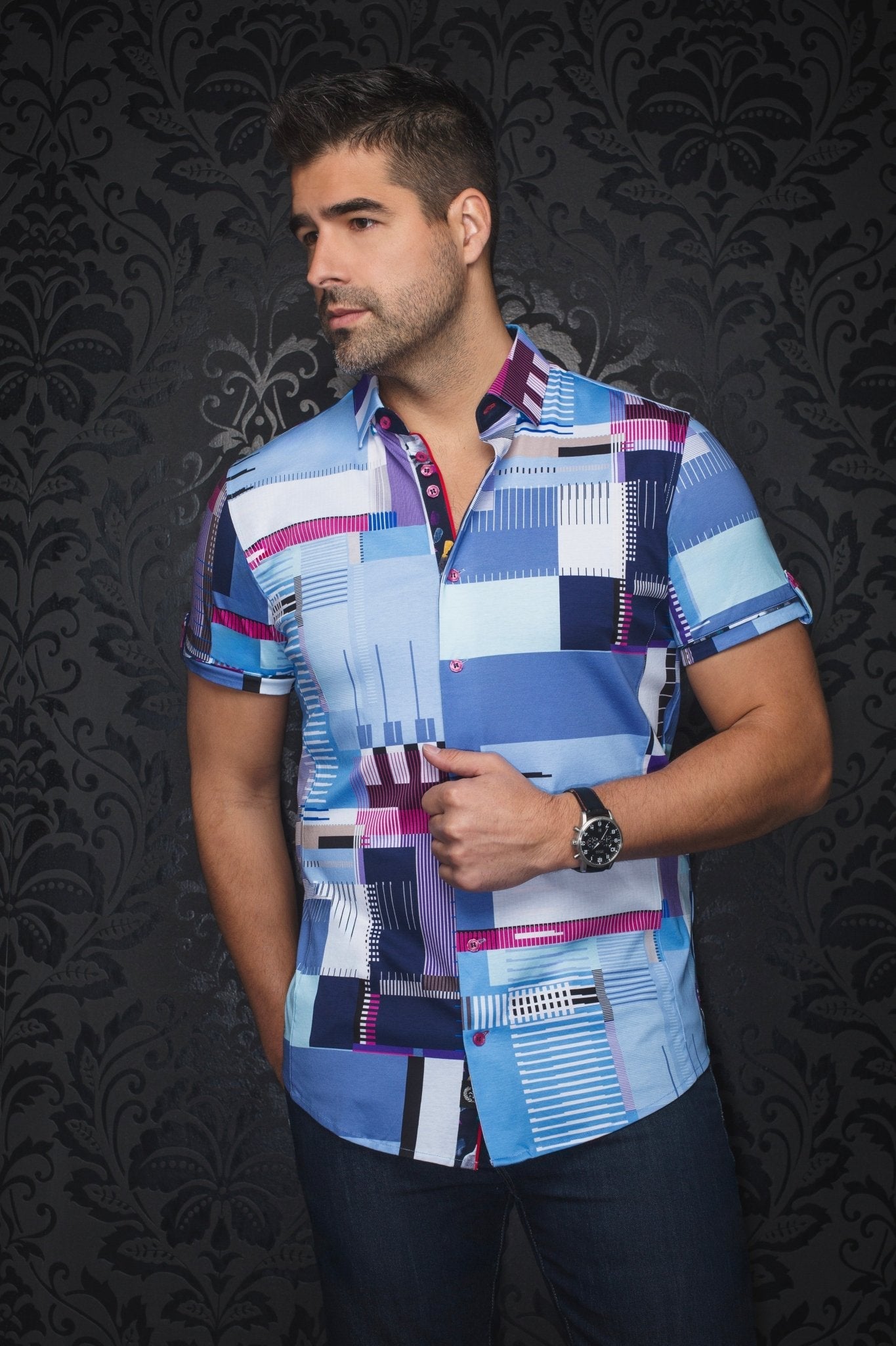 MANCHES COURTES EXTENSIBLE | RANDFORD, Blue - AU NOIR