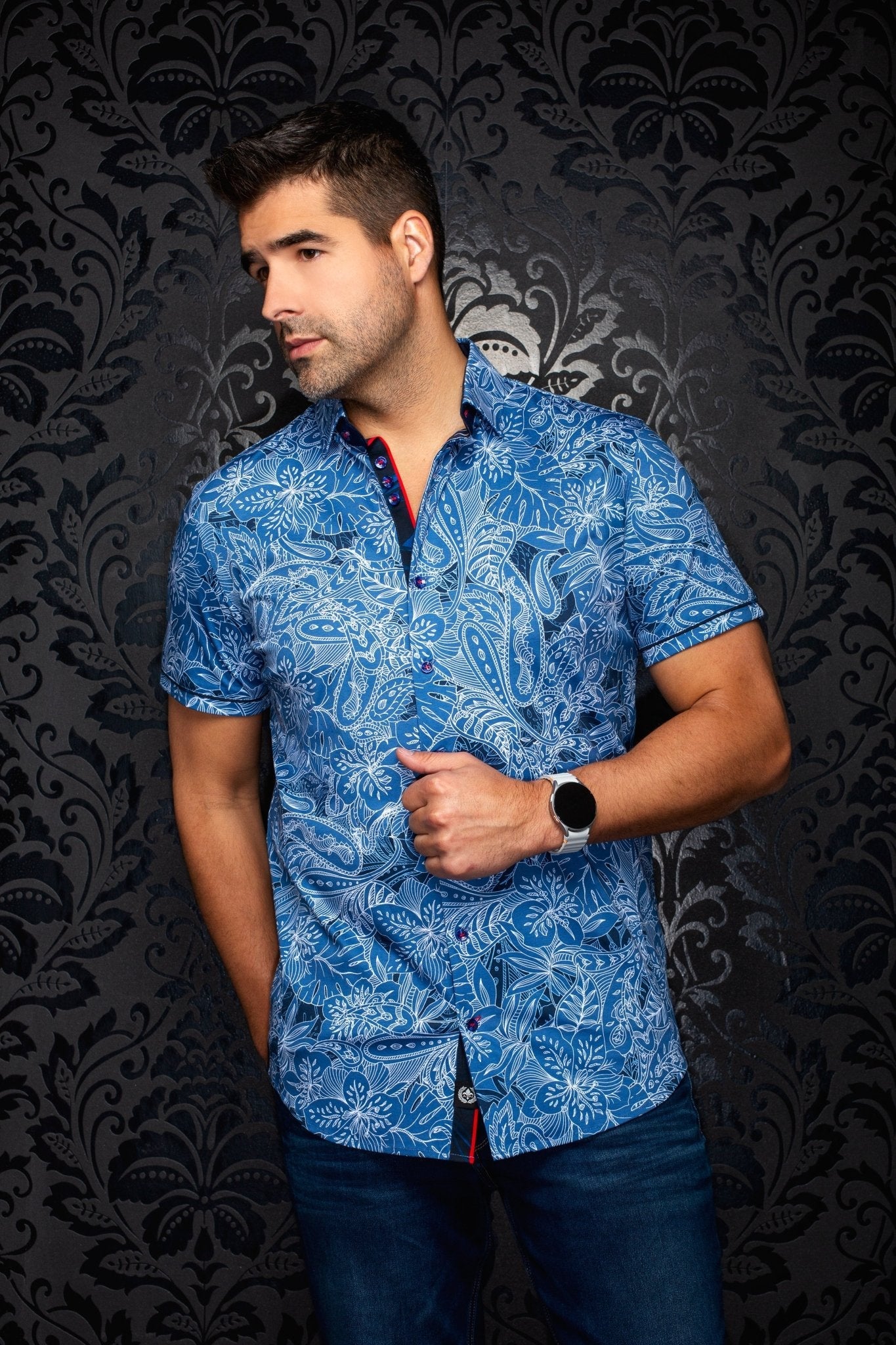 MANCHES COURTES EXTENSIBLE | ROSSA, Denim - AU NOIR