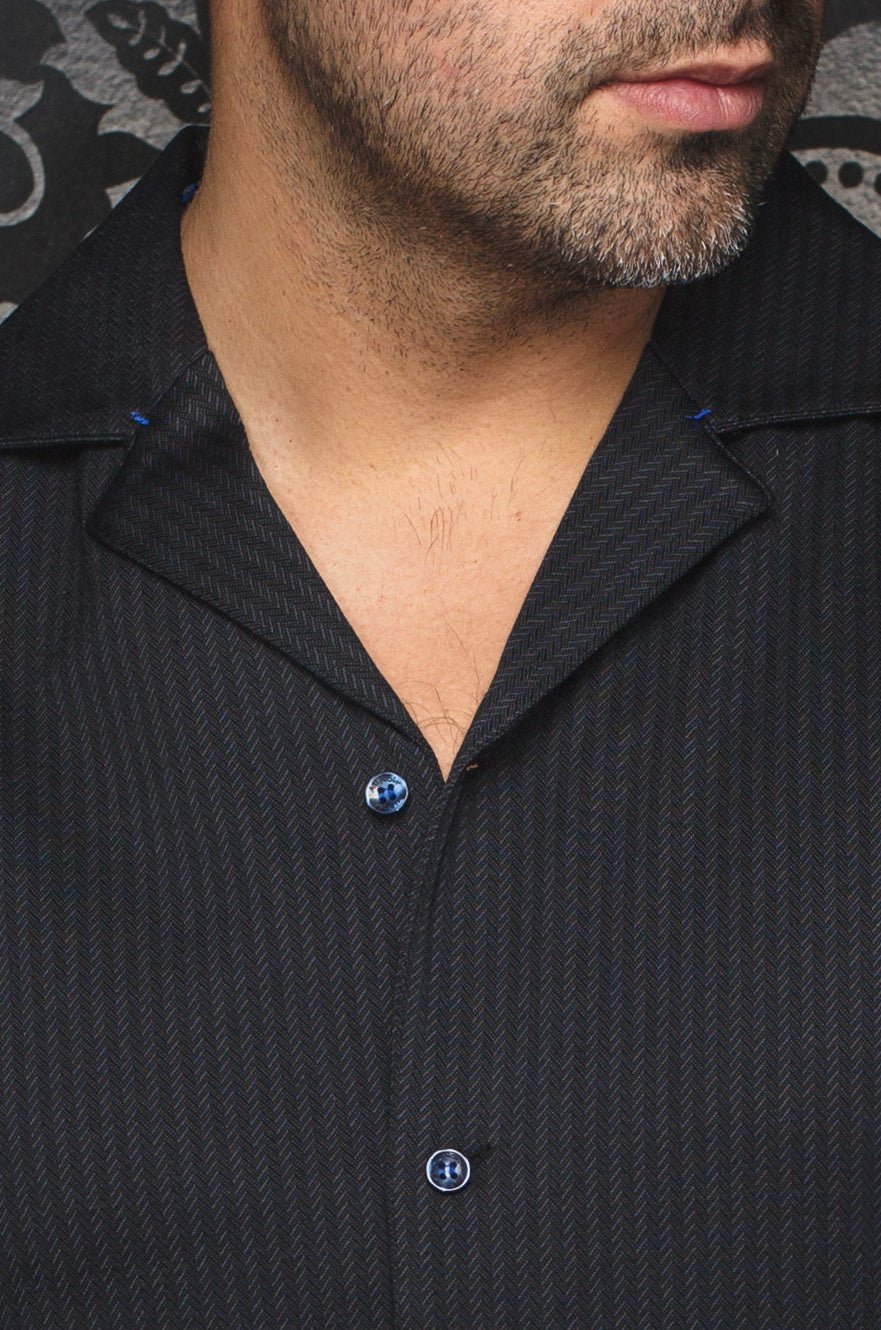 Manches Courtes Flat Collar | WAIKIKI, Black - AU NOIR