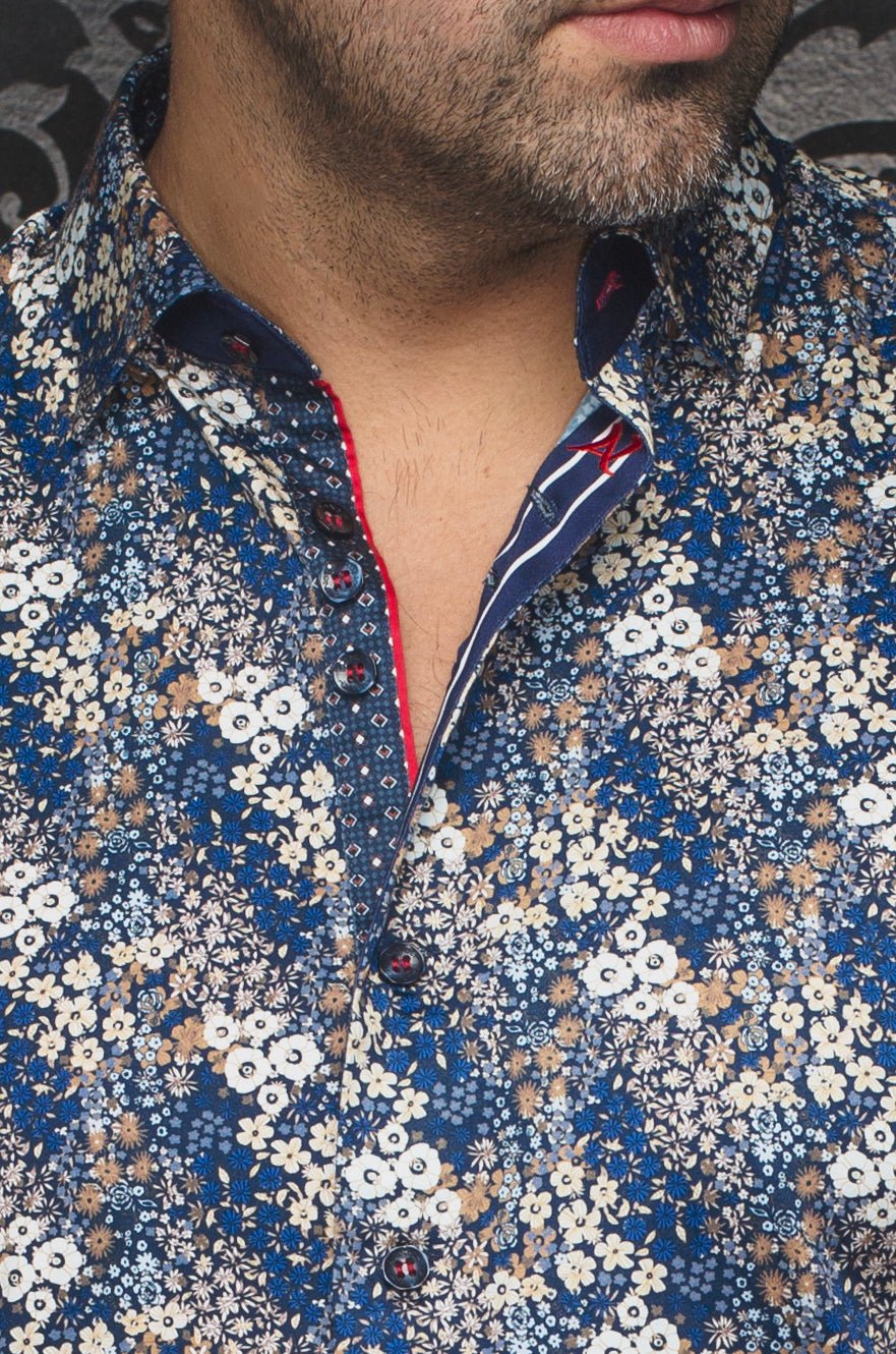 Manches Courtes | MORRIS, Navy Tobacco - AU NOIR
