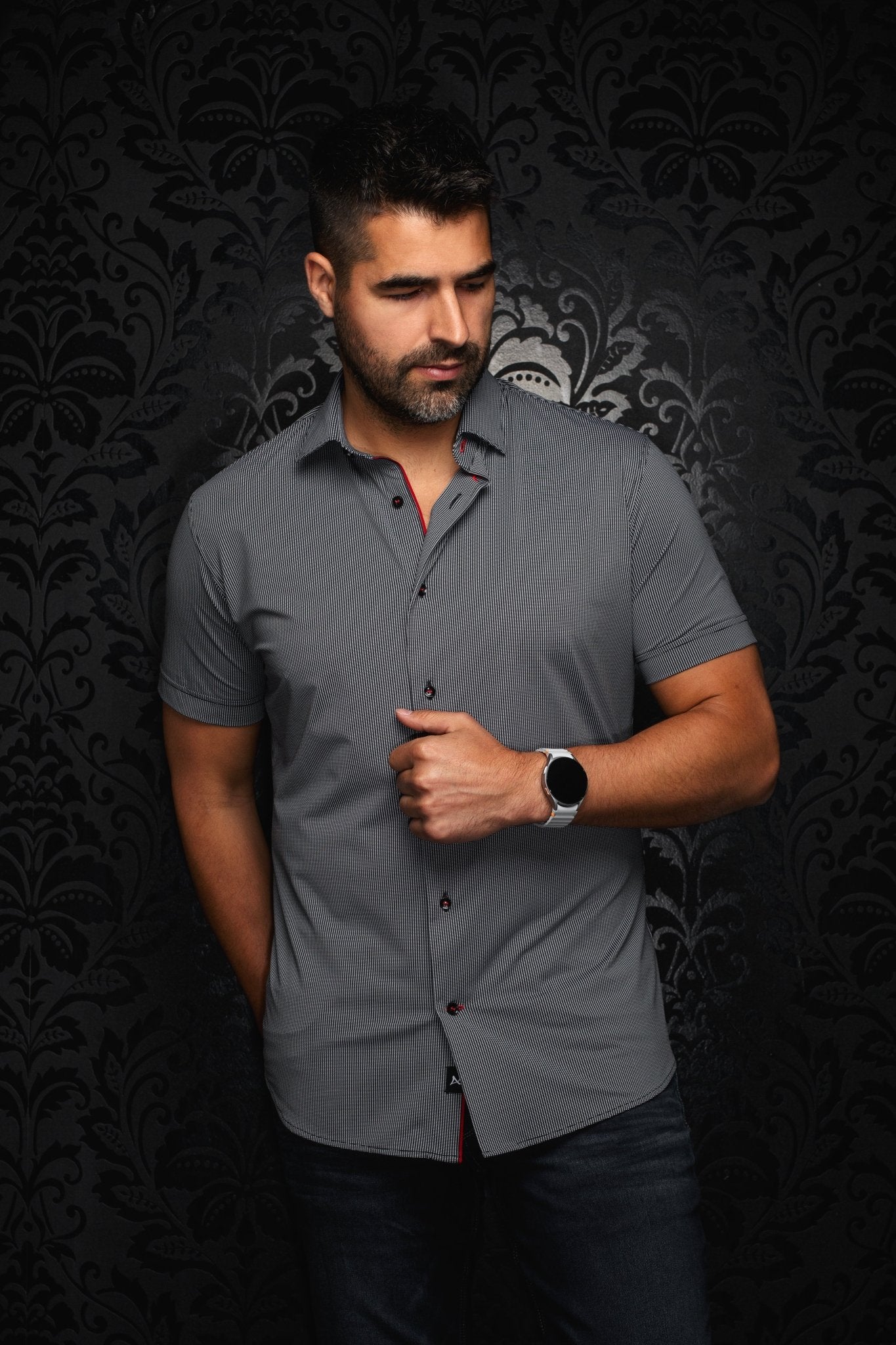 MANCHES COURTES NYLON | GENOVA, Black - AU NOIR