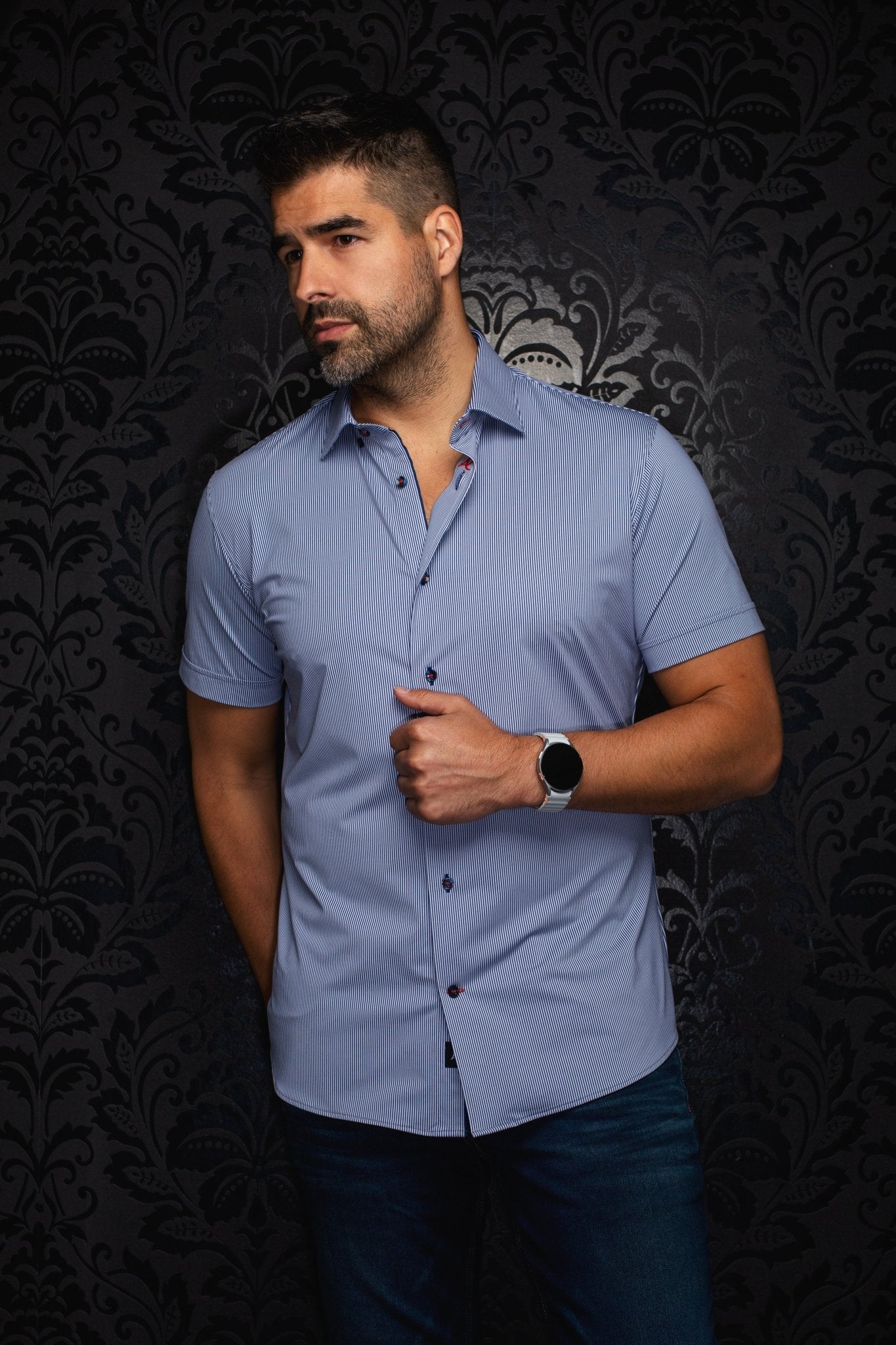 MANCHES COURTES NYLON | VOLTA, Navy - AU NOIR