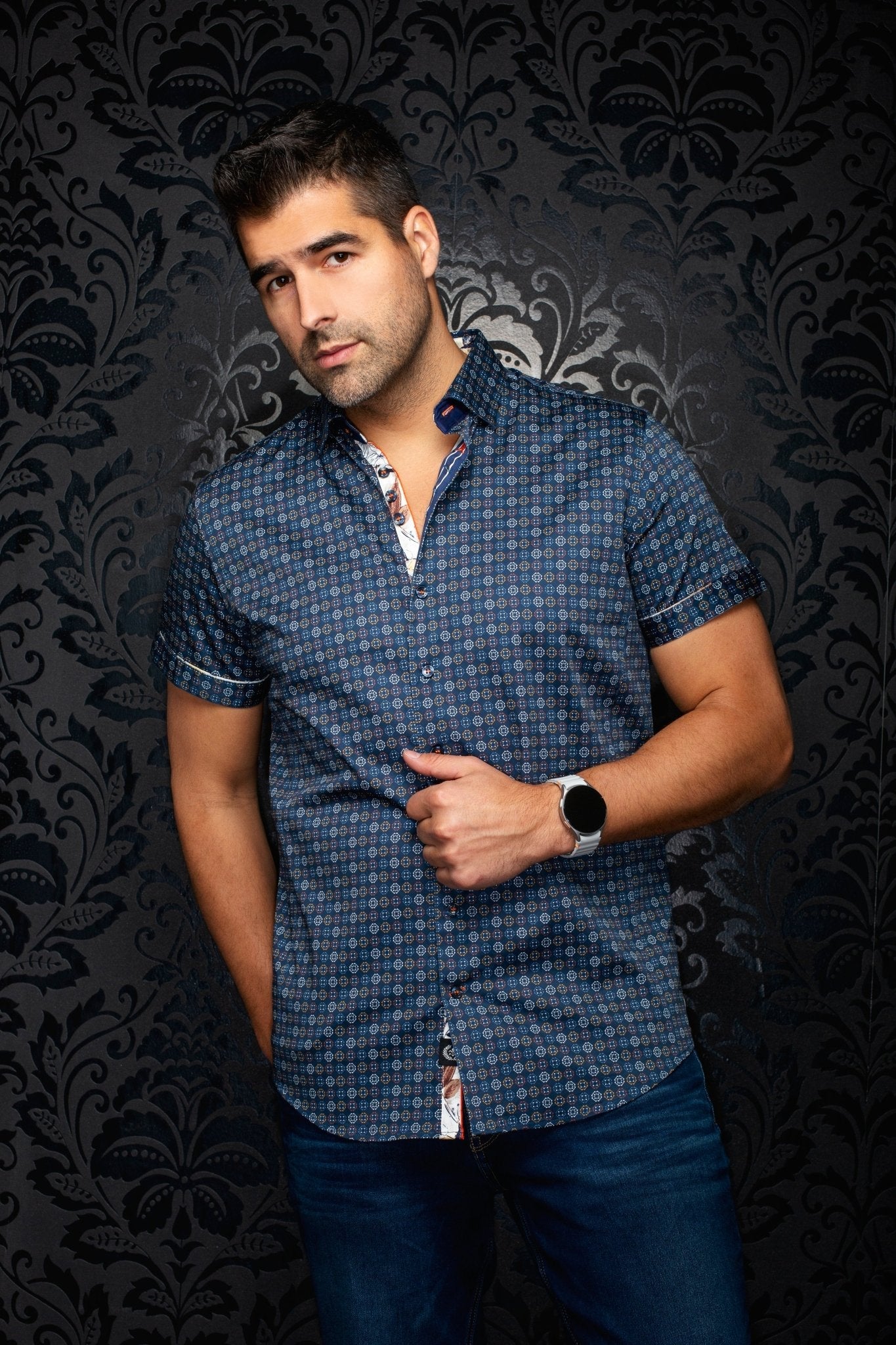 Manches Courtes | STONERIDGE, Navy - AU NOIR