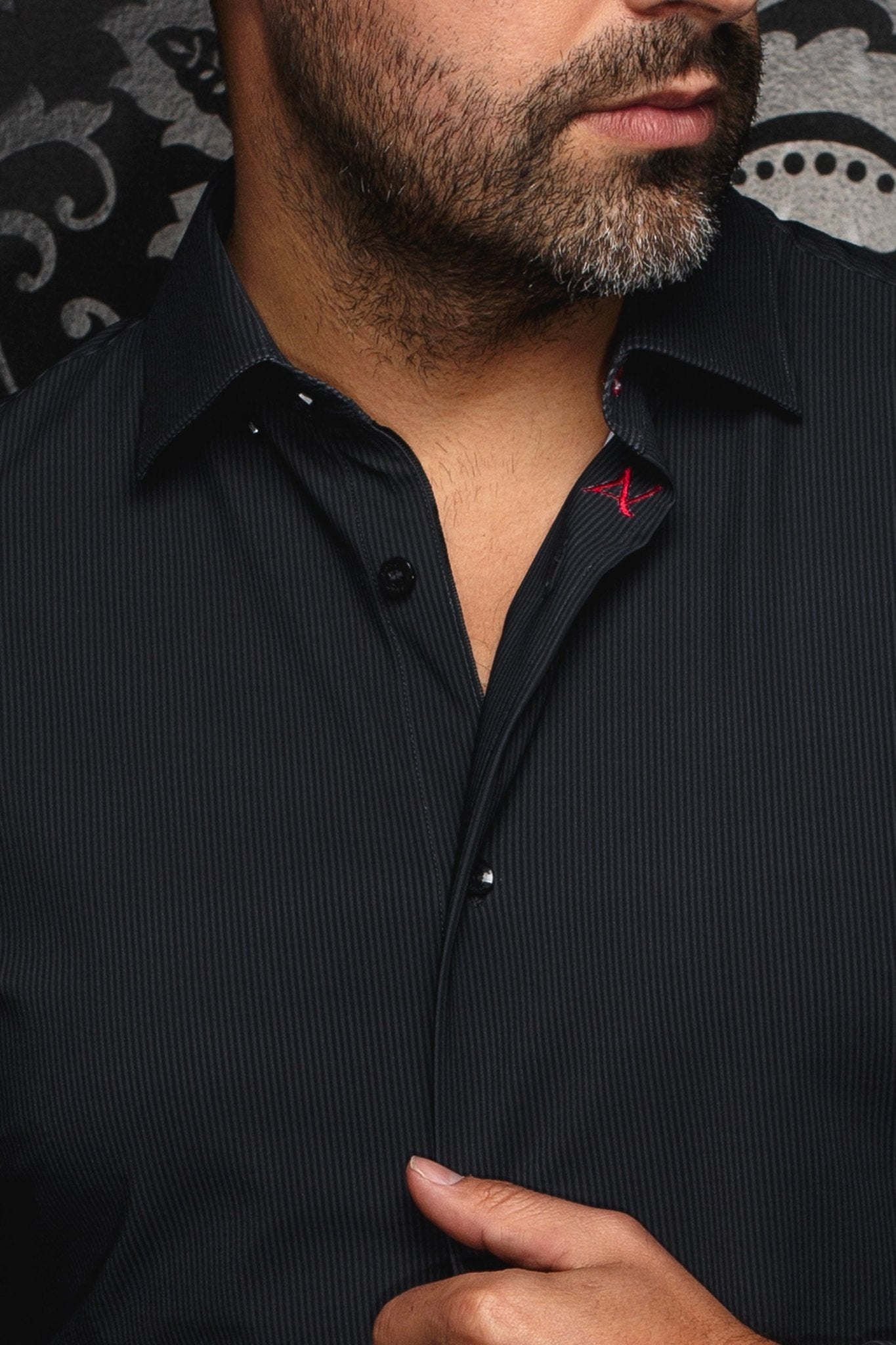 MANCHES LONGUES NYLON | NICOLAS STRP, Black - AU NOIR