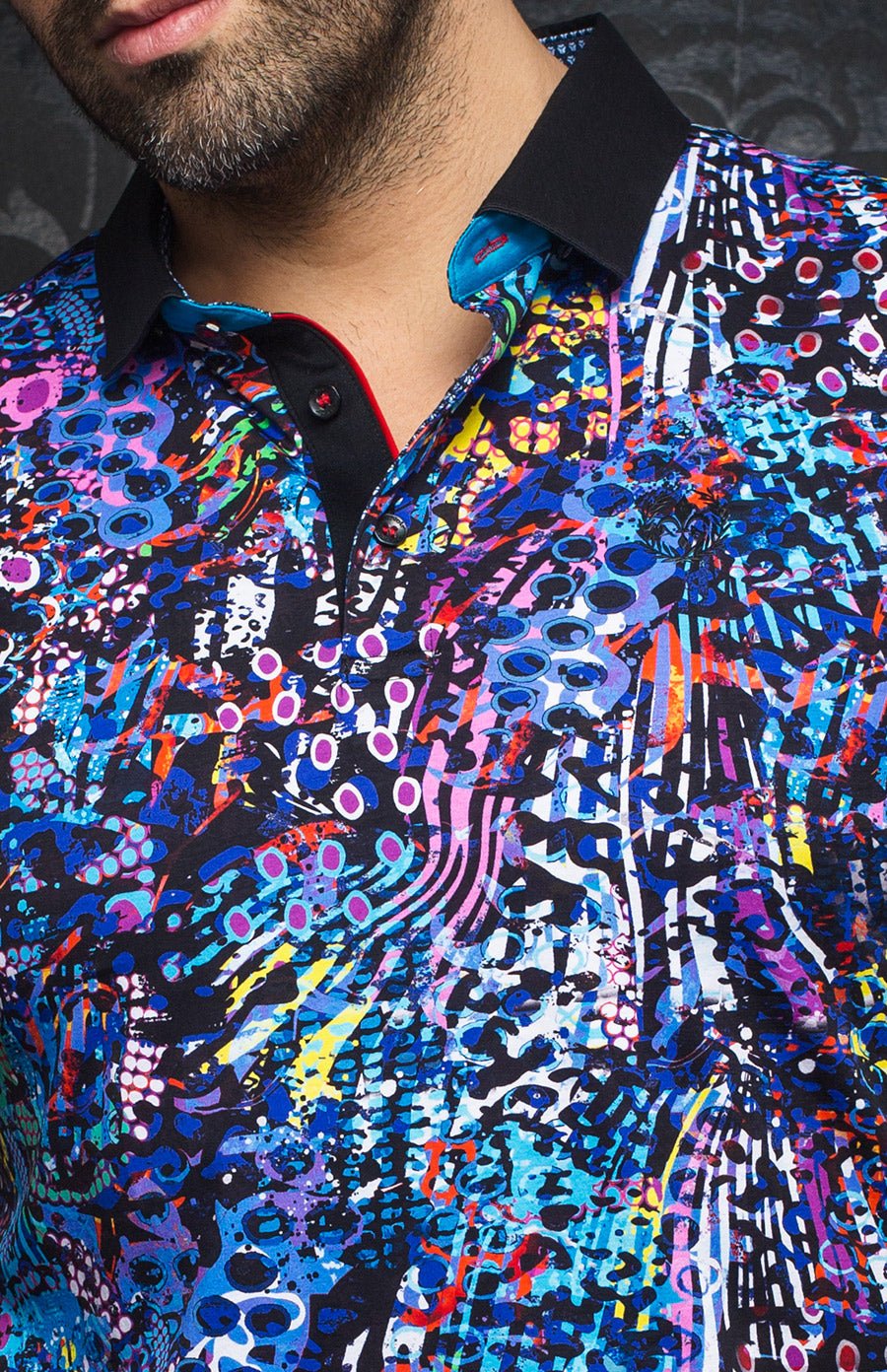 Polo - ANDRIC, purple multi - AU NOIR