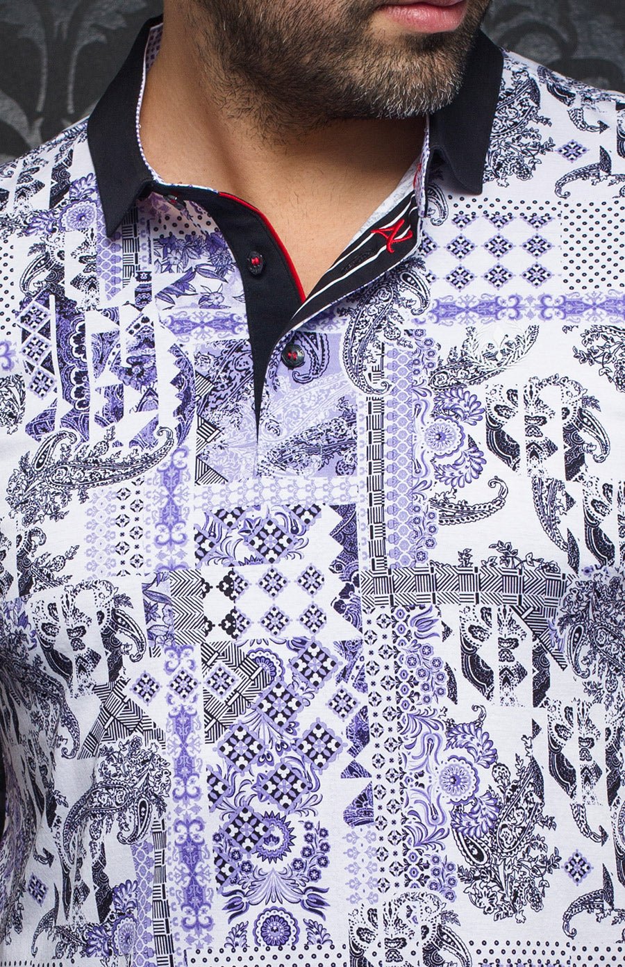 Polo - AURELIO, lavender - AU NOIR