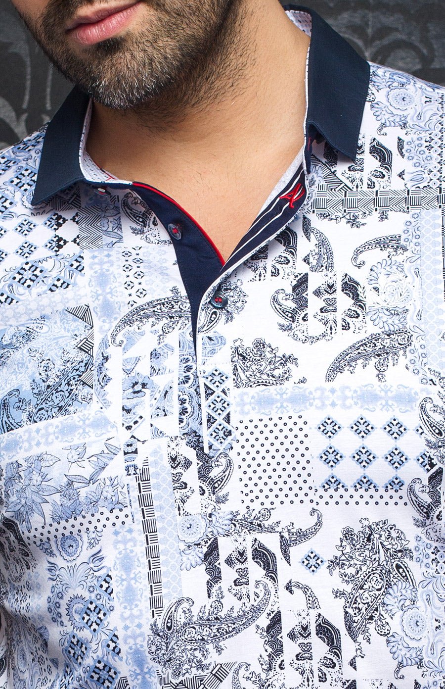Polo - AURELIO, light blue - AU NOIR