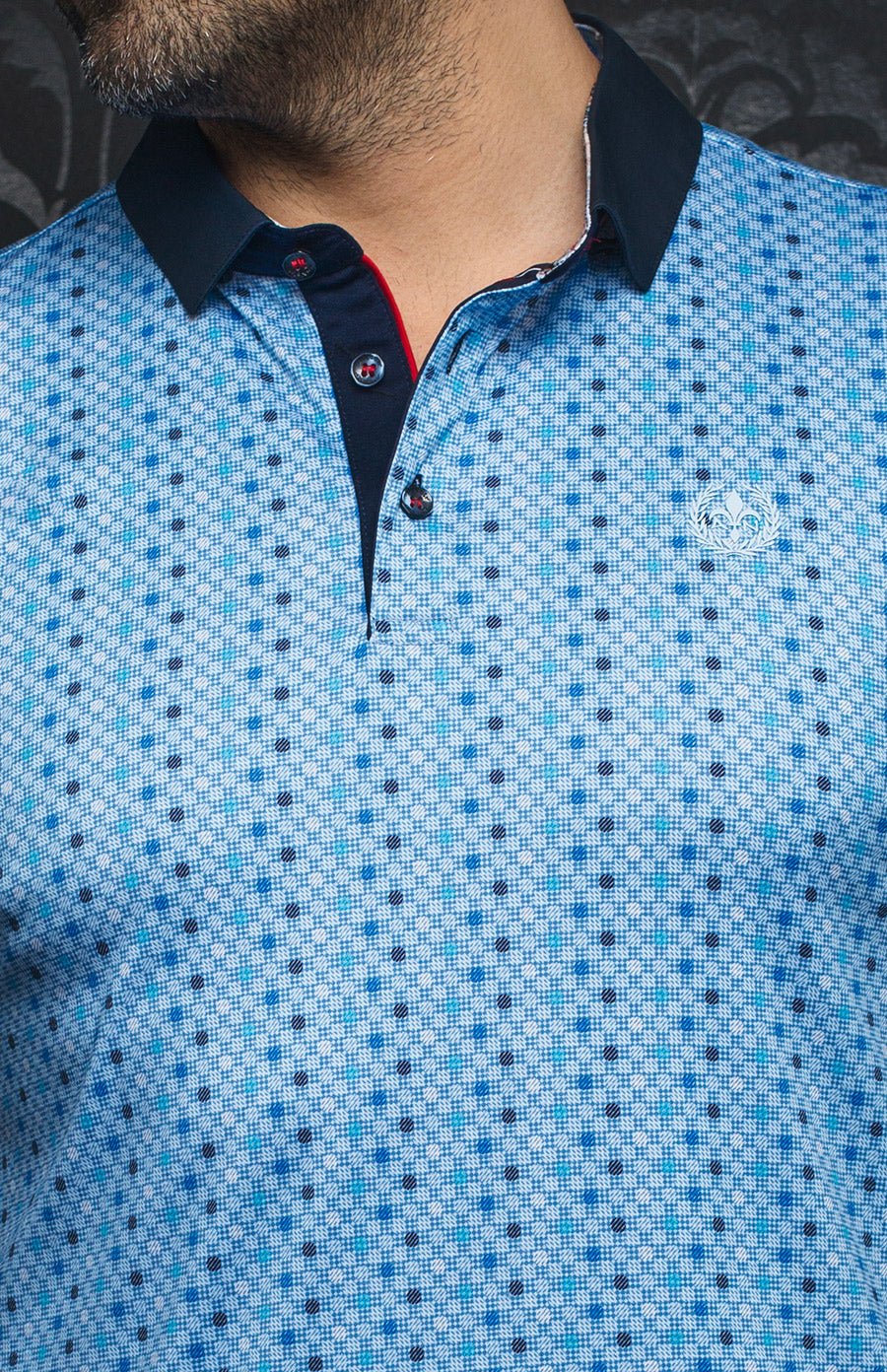 Polo - BATTISTA, Light-blue - AU NOIR