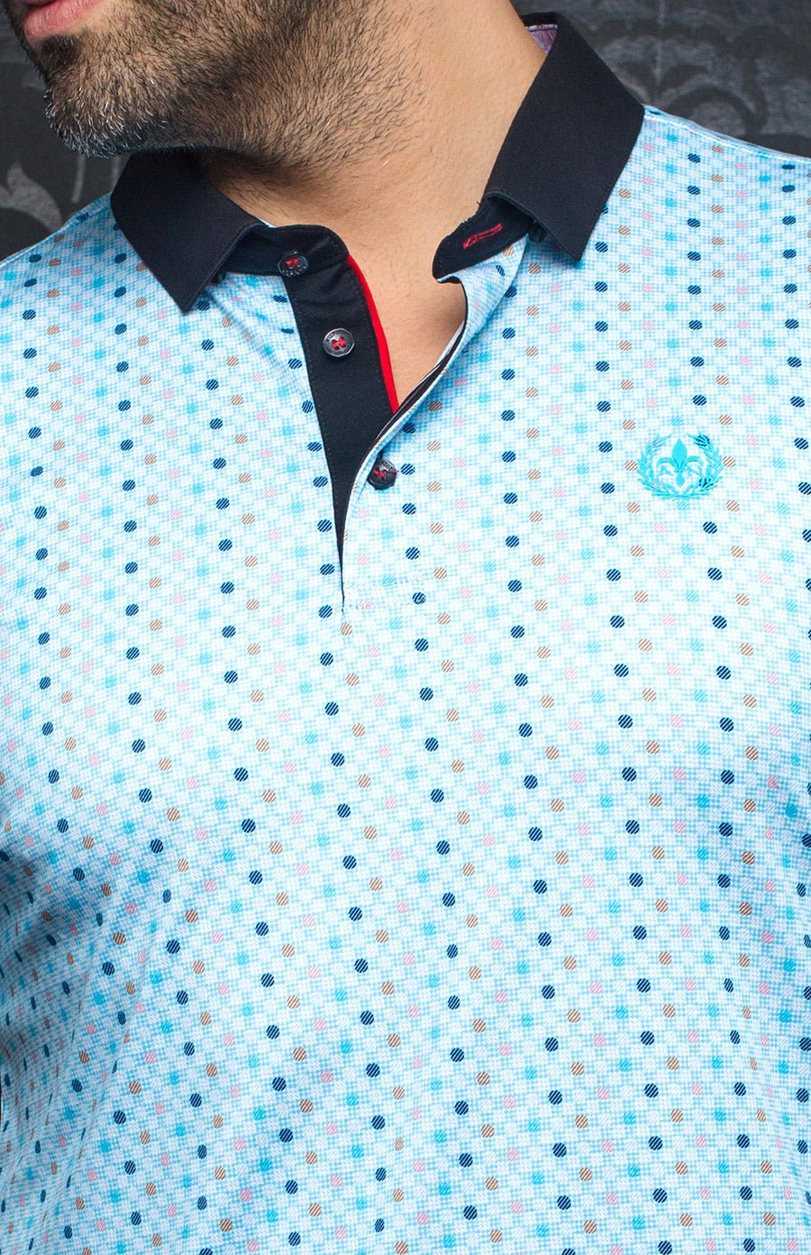 Polo - BATTISTA, turquoise - AU NOIR