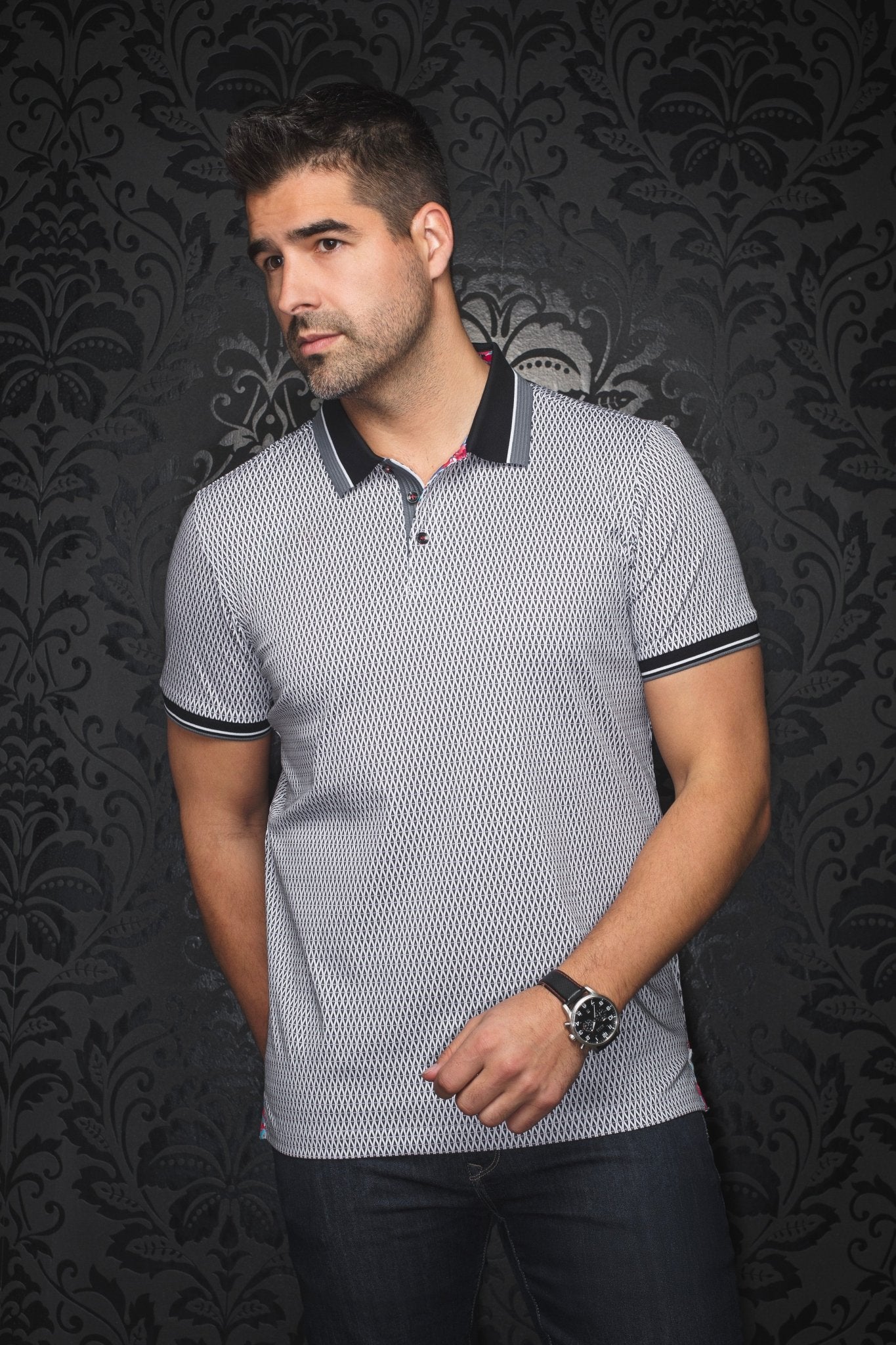 POLO | BENZ, White Black - AU NOIR