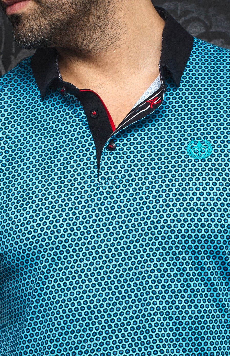 Polo - DOMINGO, turquoise - AU NOIR